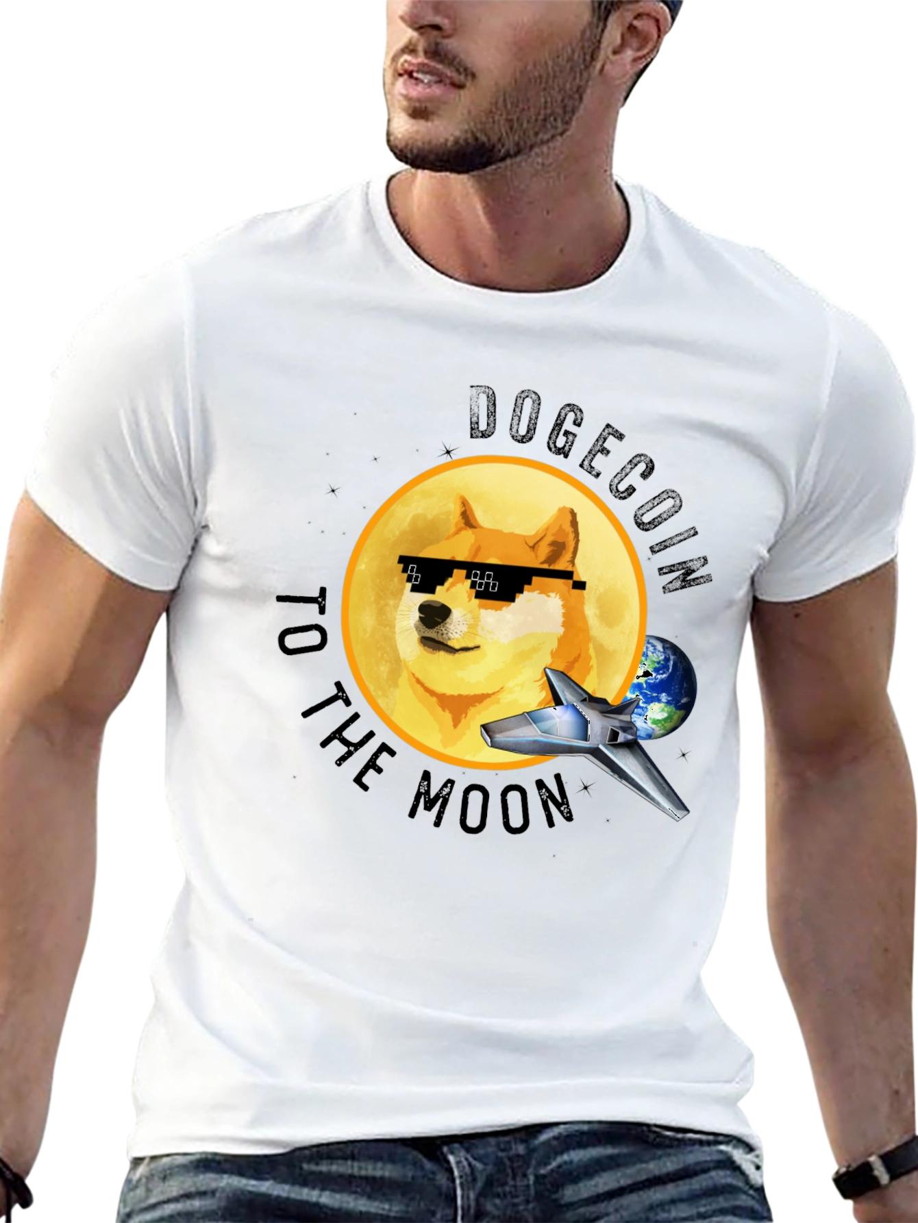 Dogecoin to the Moon T-Shirt - Crypto Meme Tee