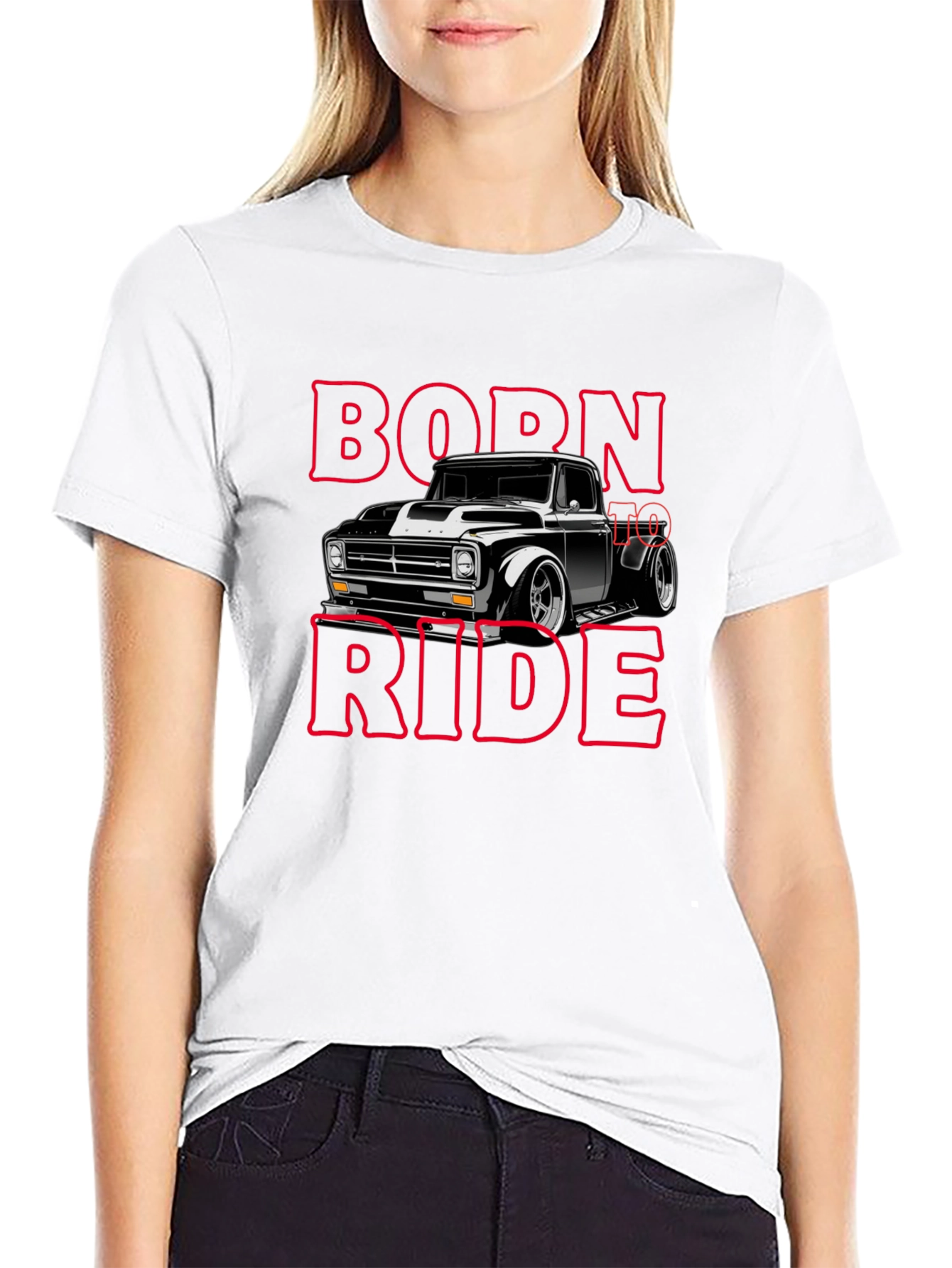 Born To Ride Black Graphic T-Shirt