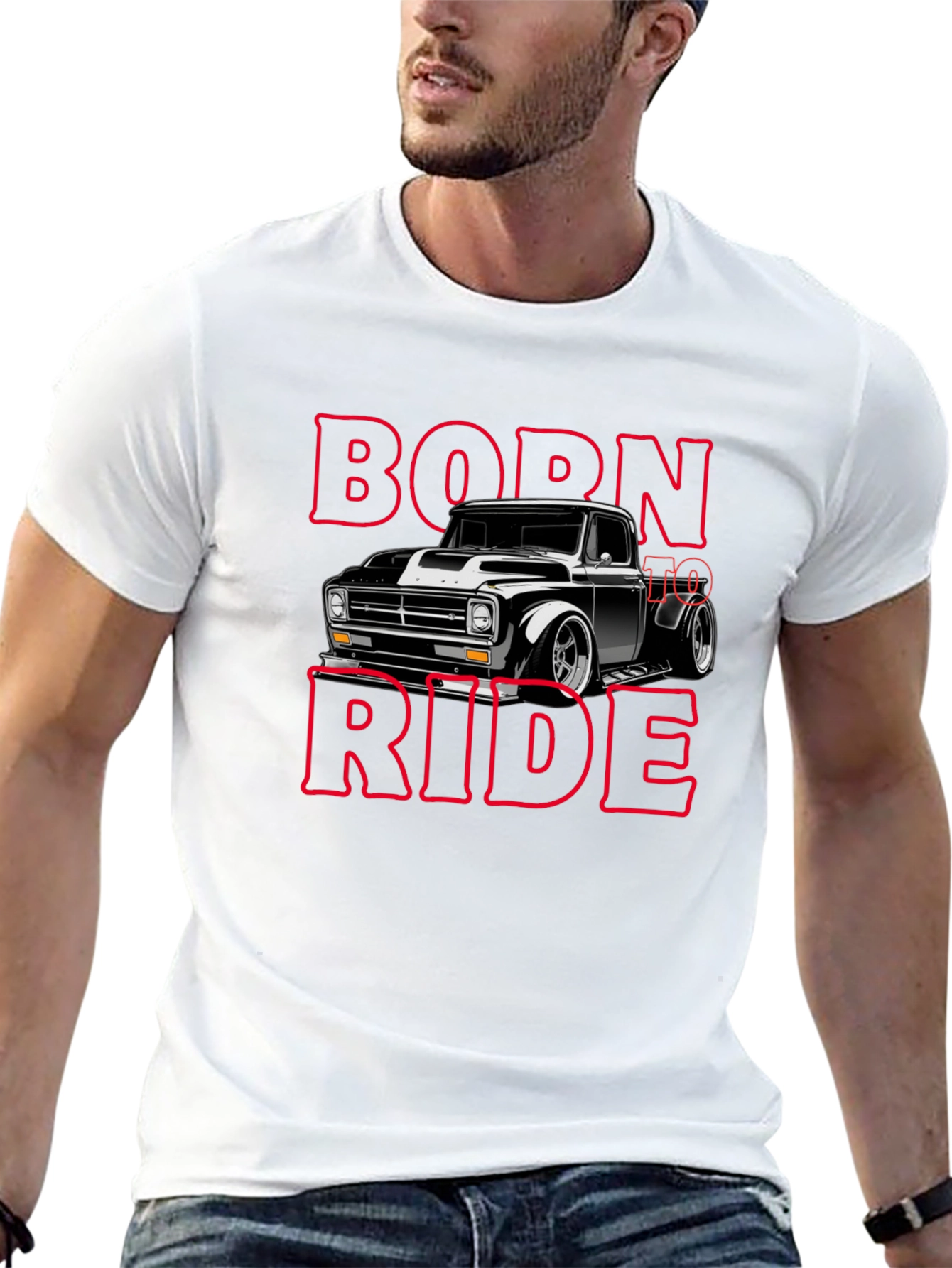 Born To Ride Black Graphic T-Shirt