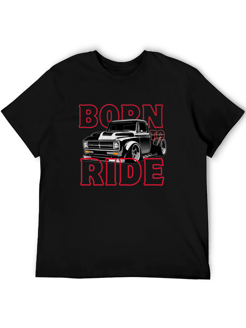 Born To Ride Black Graphic T-Shirt