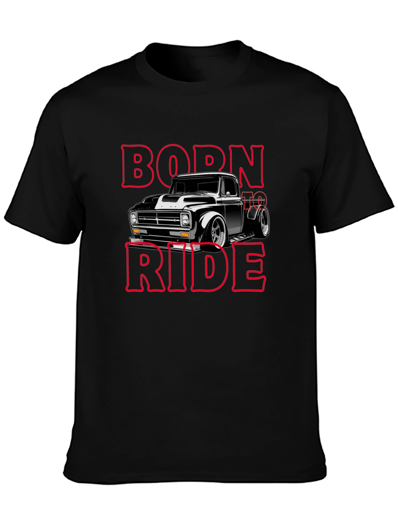 Born To Ride Black Graphic T-Shirt