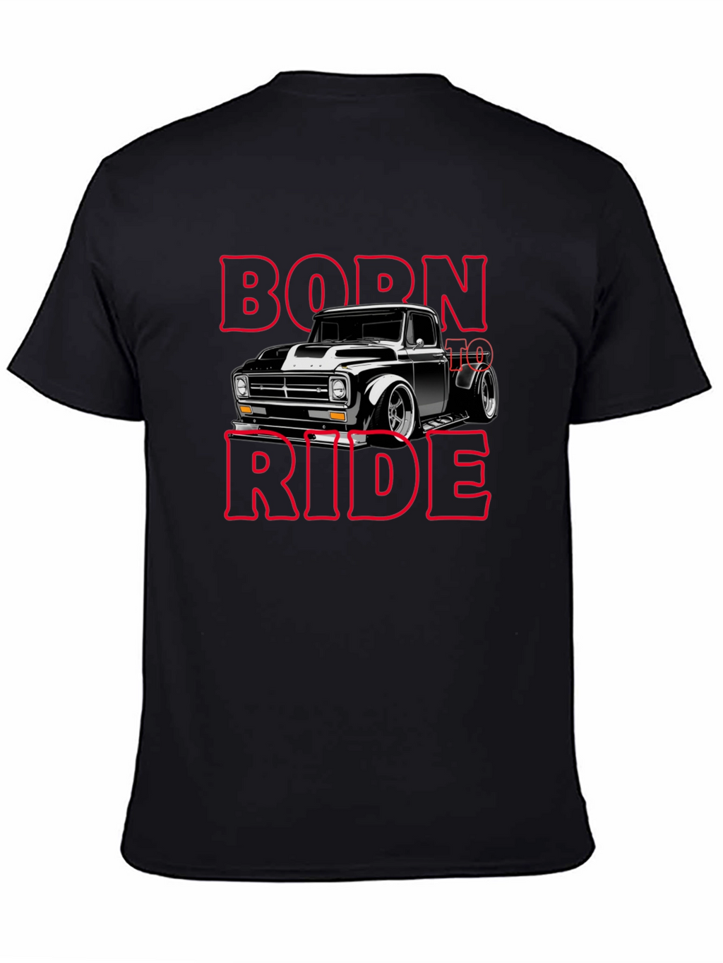Born To Ride Black Graphic T-Shirt
