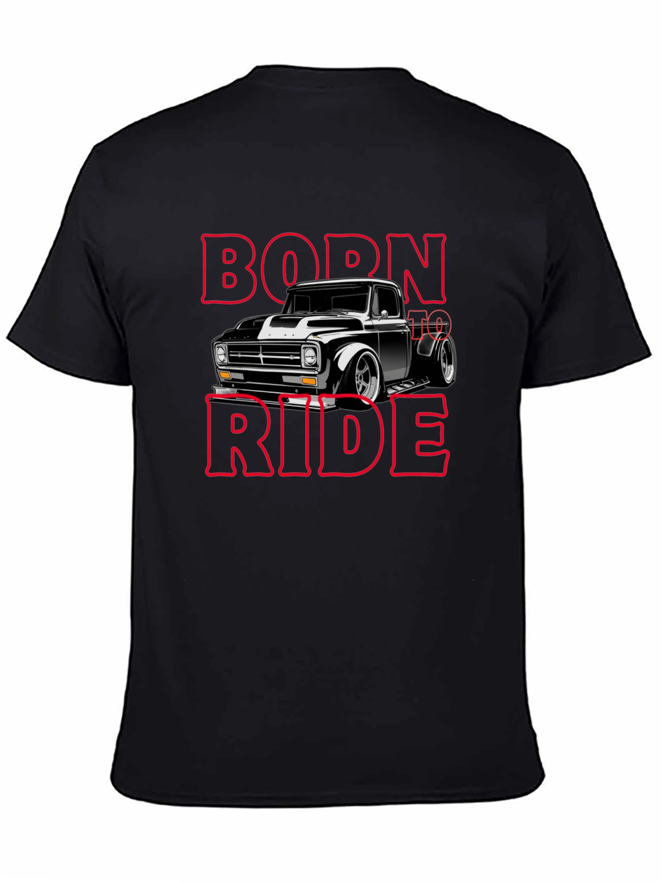 Born To Ride Black Graphic T-Shirt