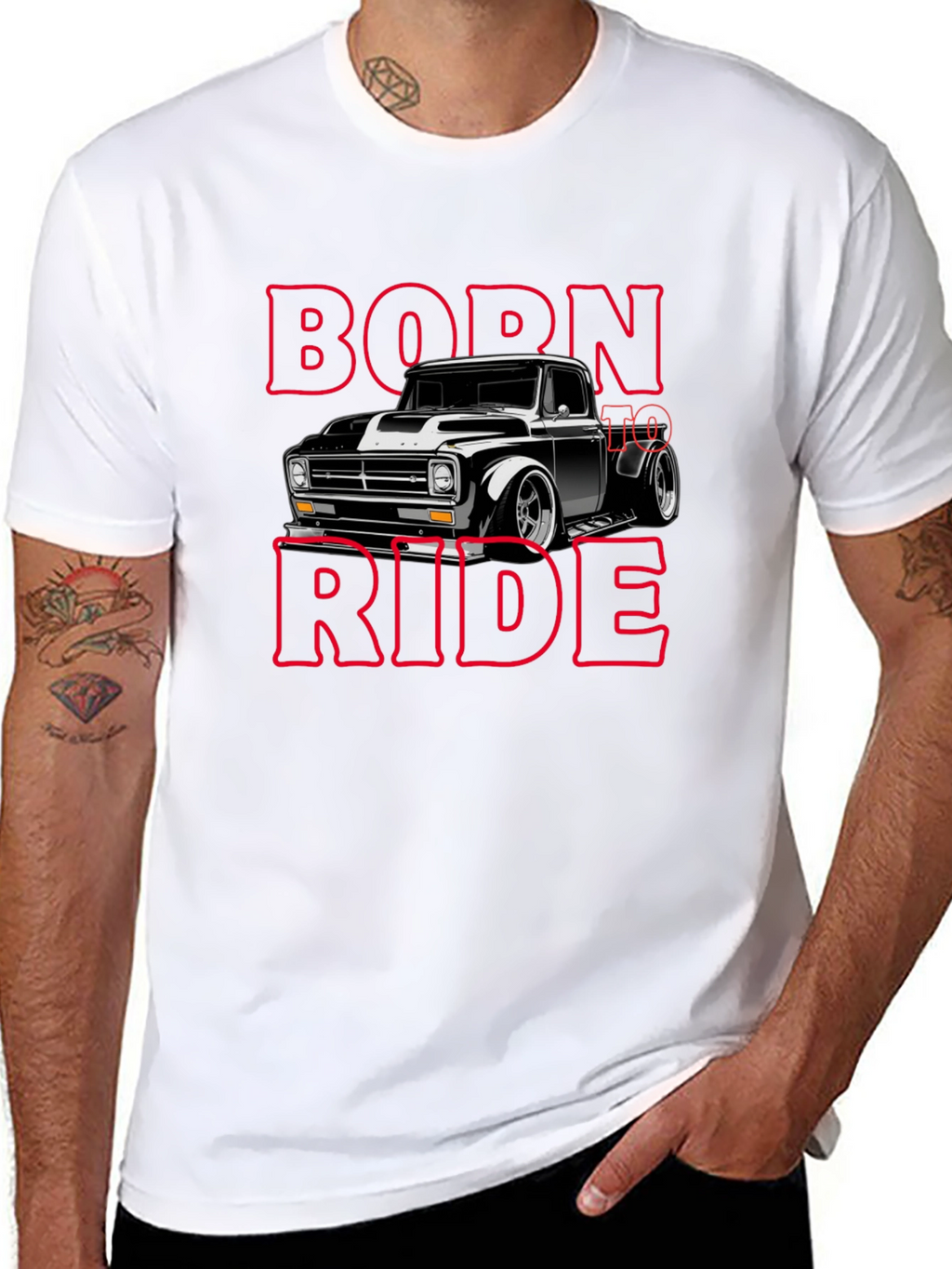 Born To Ride Black Graphic T-Shirt