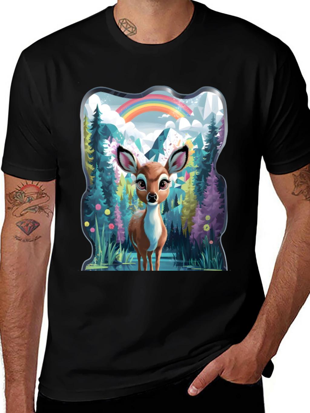 Enchanted Forest Deer Graphic Tee