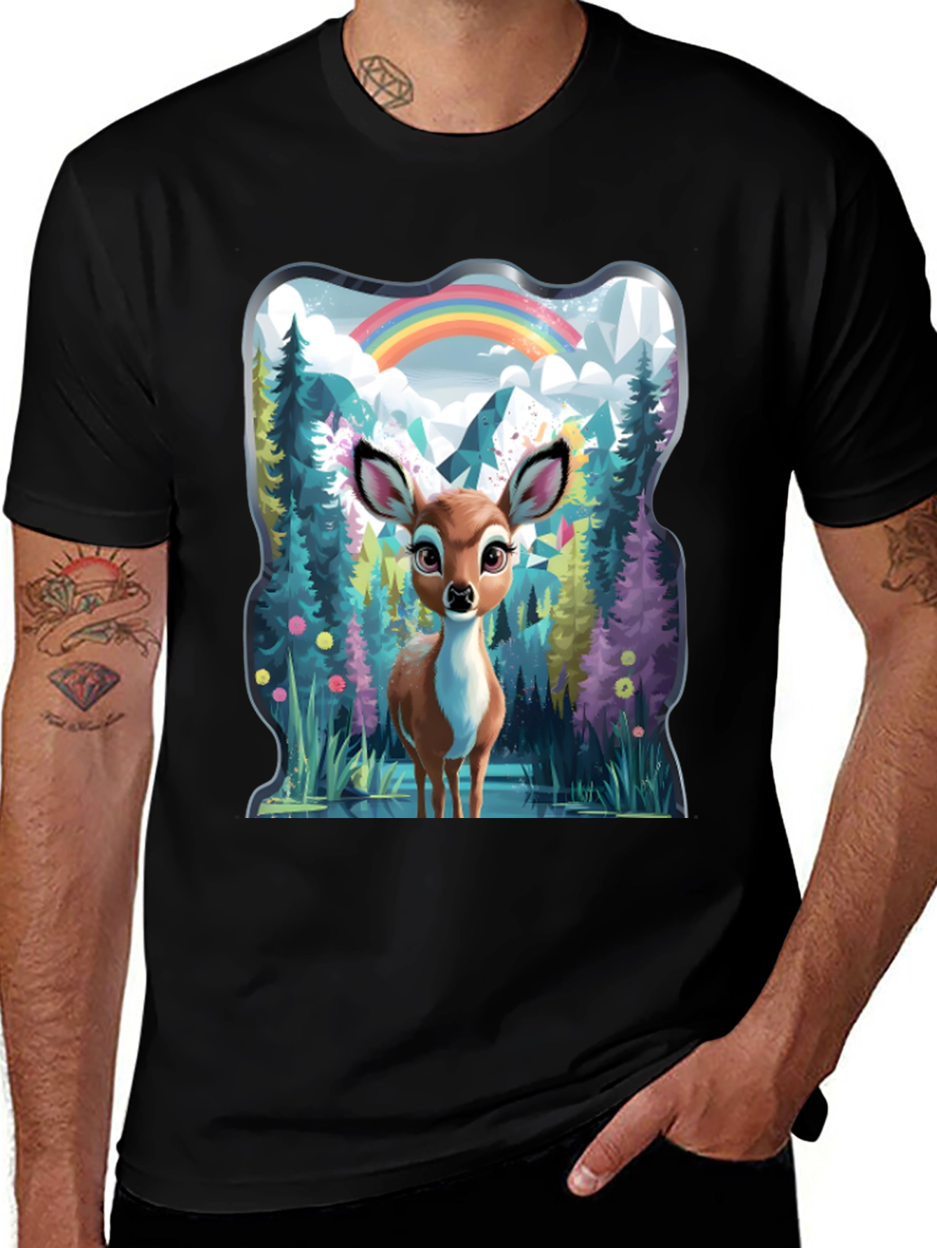 Enchanted Forest Deer Graphic Tee
