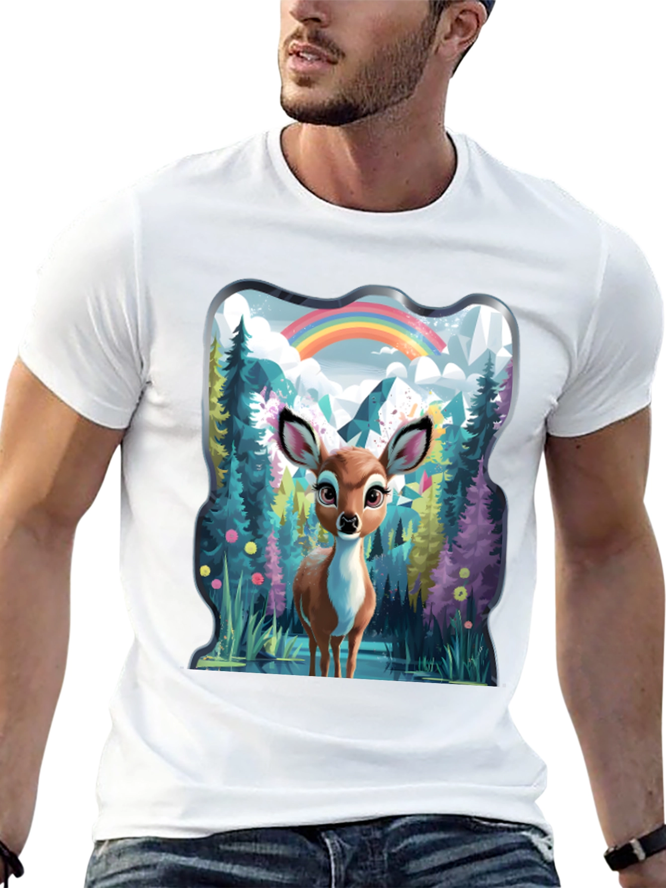 Enchanted Forest Deer Graphic Tee