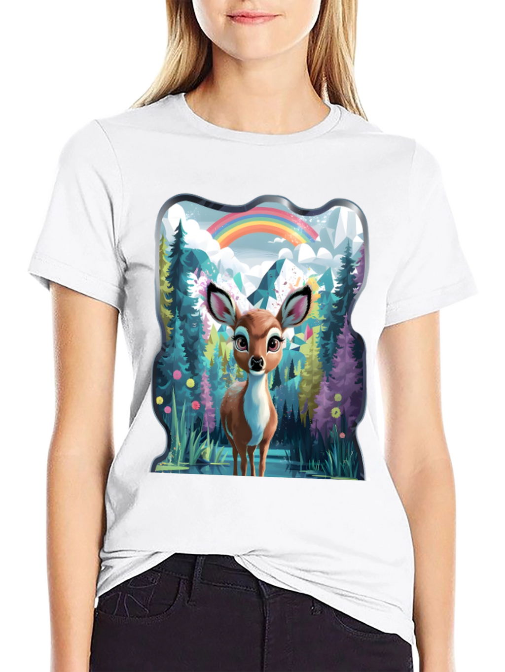 Enchanted Forest Deer Graphic Tee