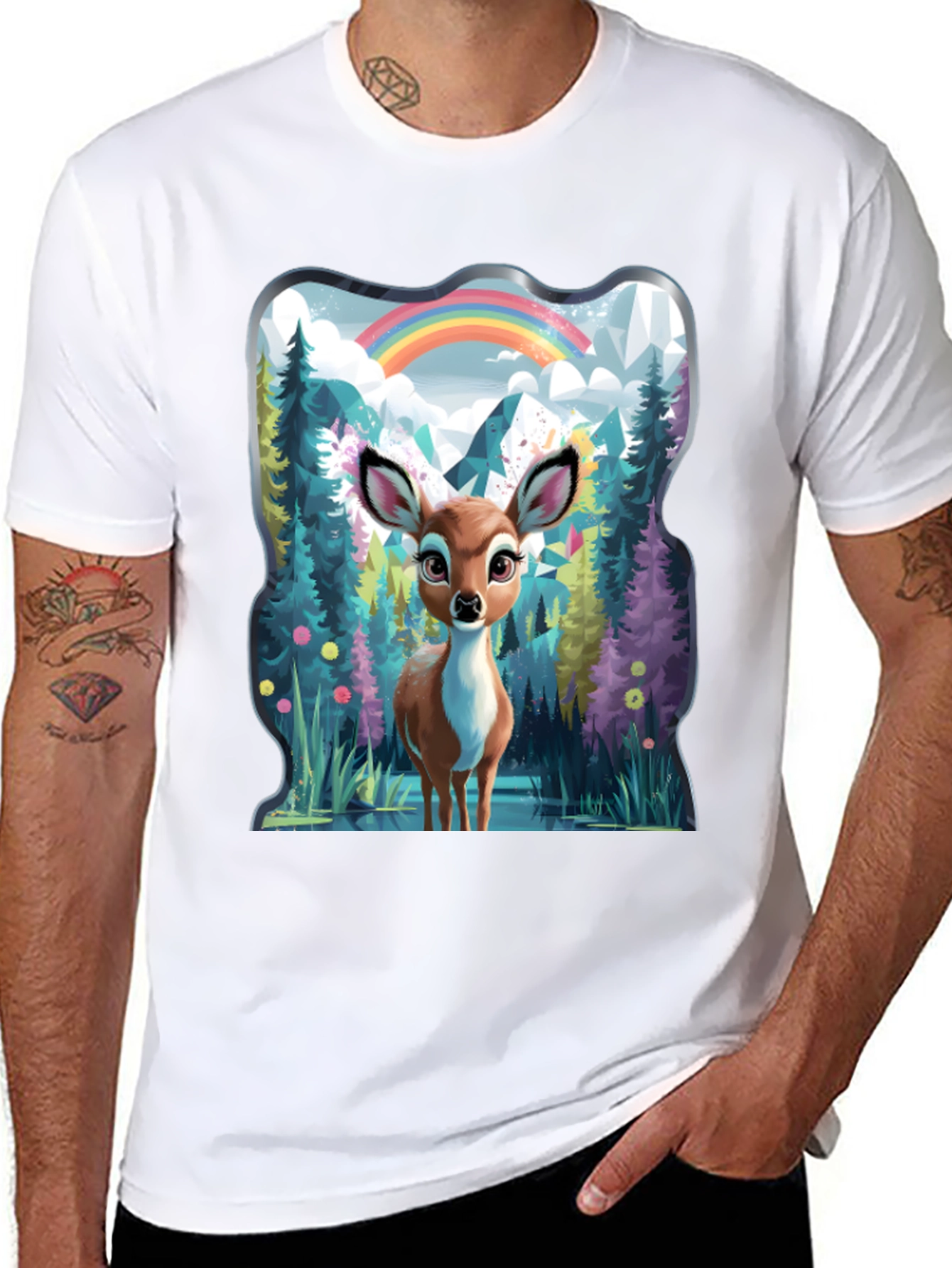 Enchanted Forest Deer Graphic Tee