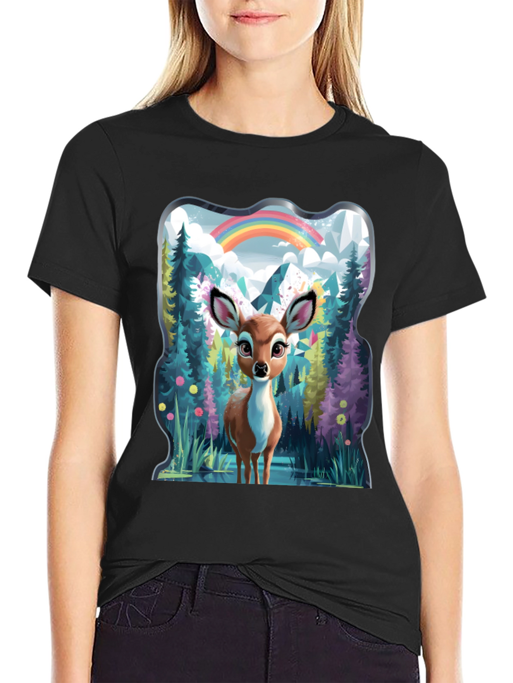 Enchanted Forest Deer Graphic Tee