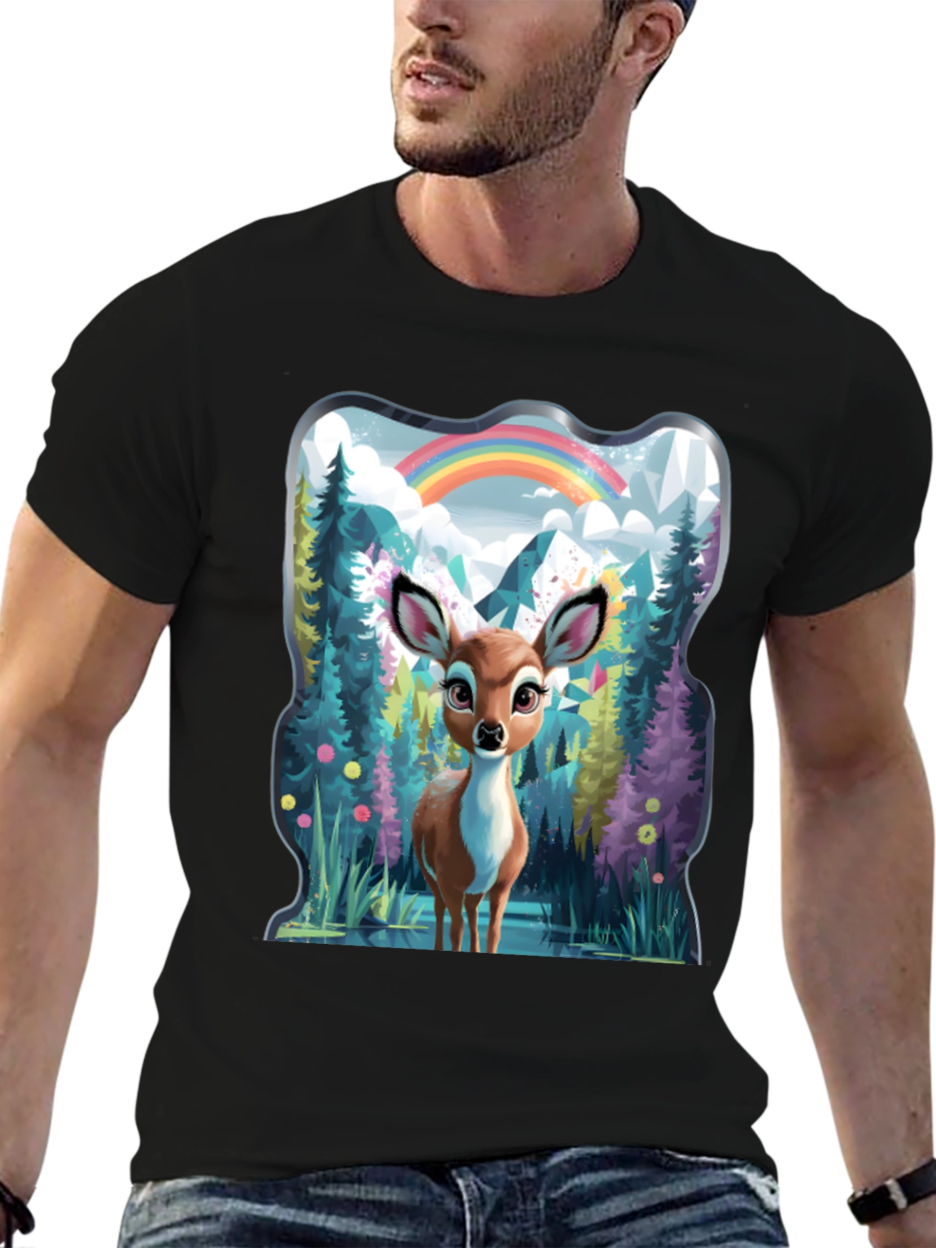 Enchanted Forest Deer Graphic Tee