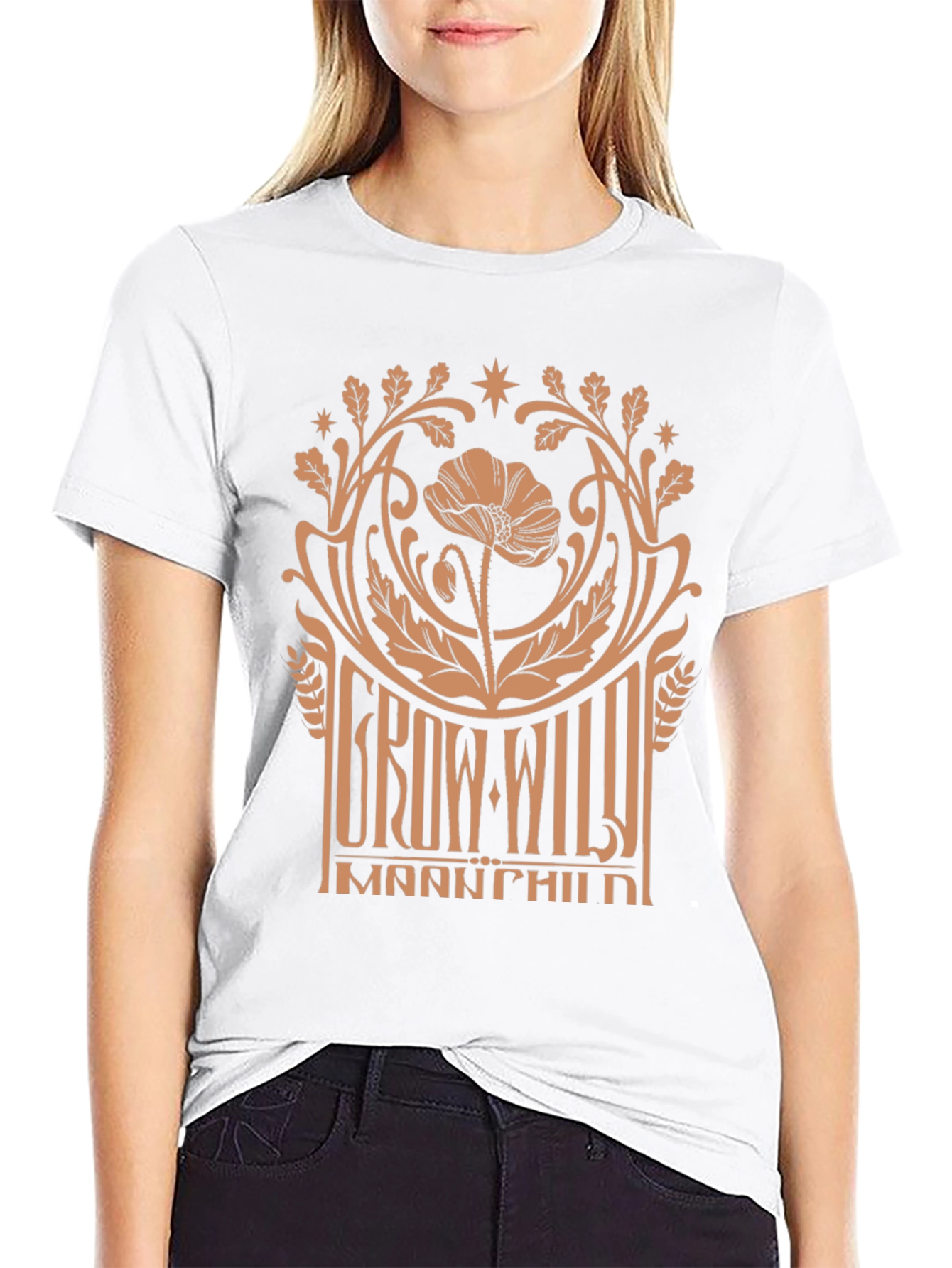 Grow Wild Manchild Black Graphic Tee