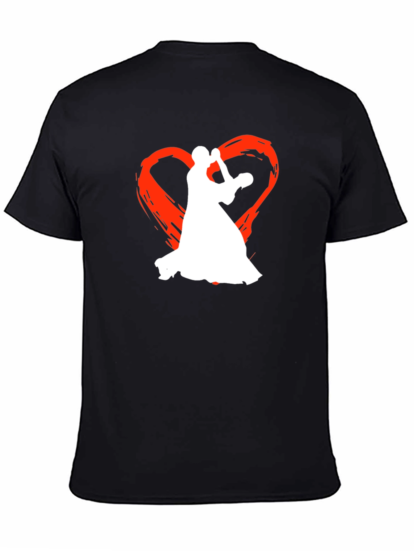 Dancing Romance Graphic Tee - Black Cotton T-Shirt