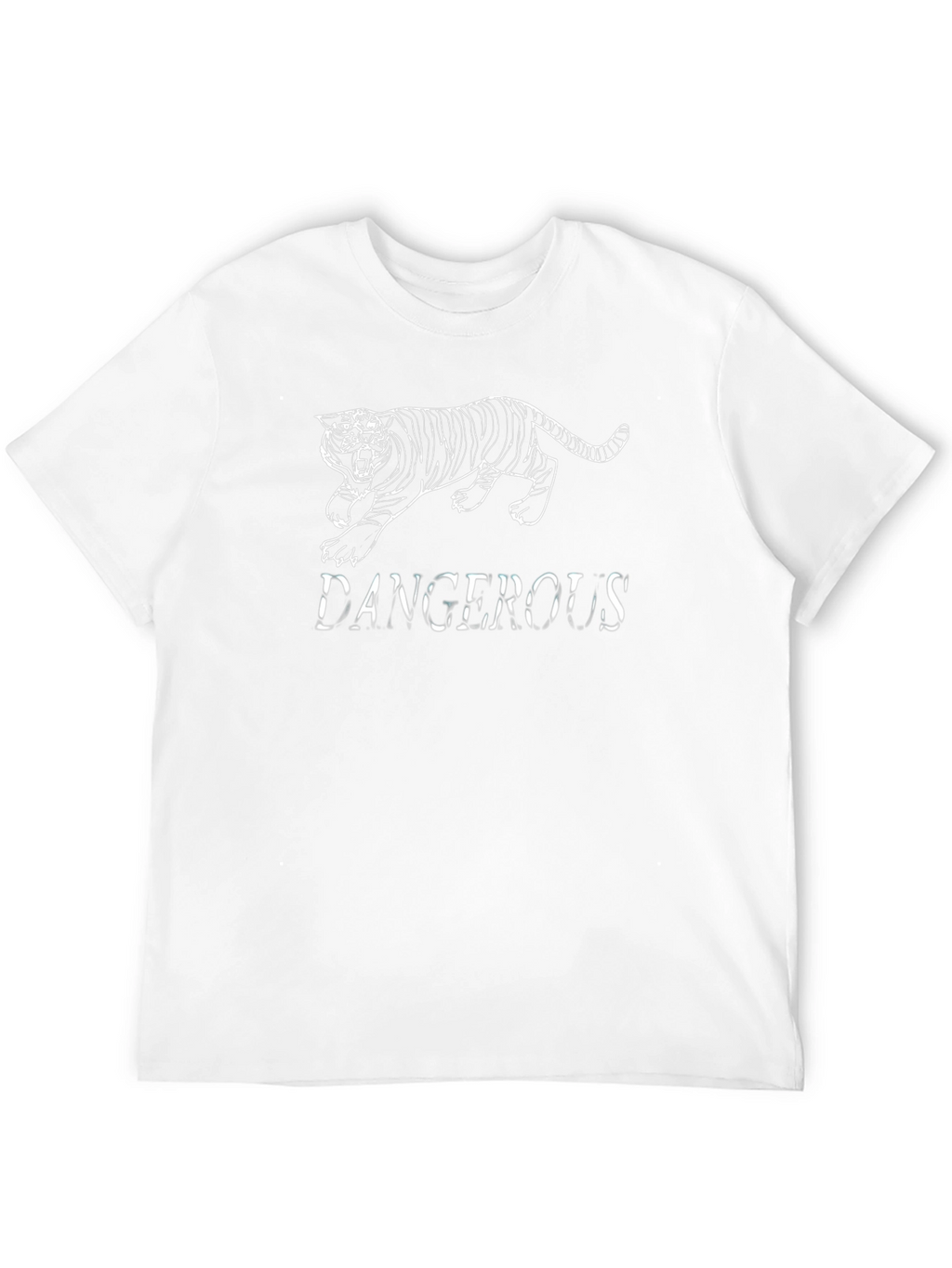 Dangerous Tiger Graphic Print Black T-Shirt