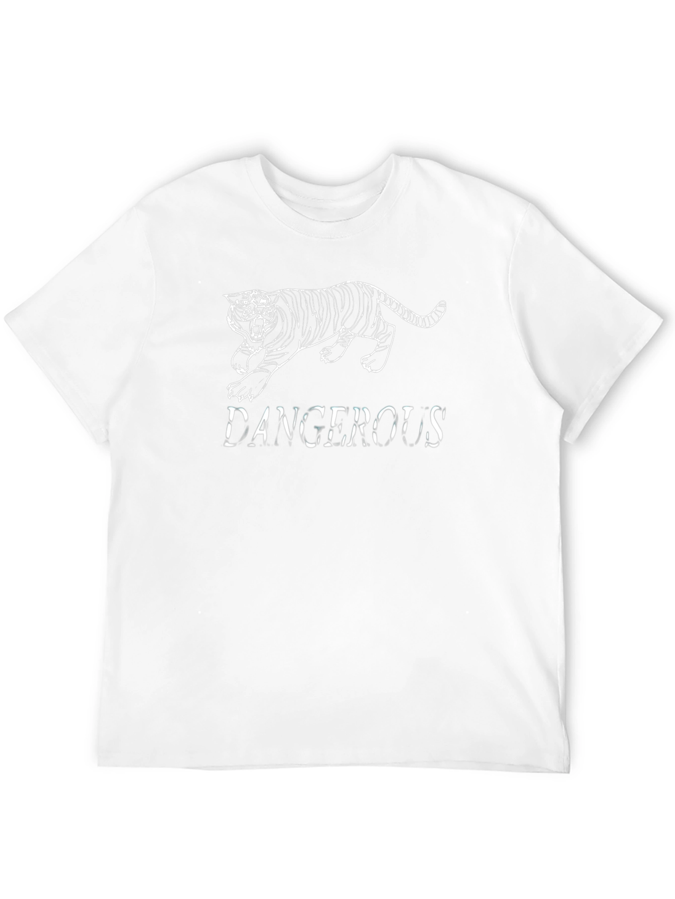 Dangerous Tiger Graphic Print Black T-Shirt