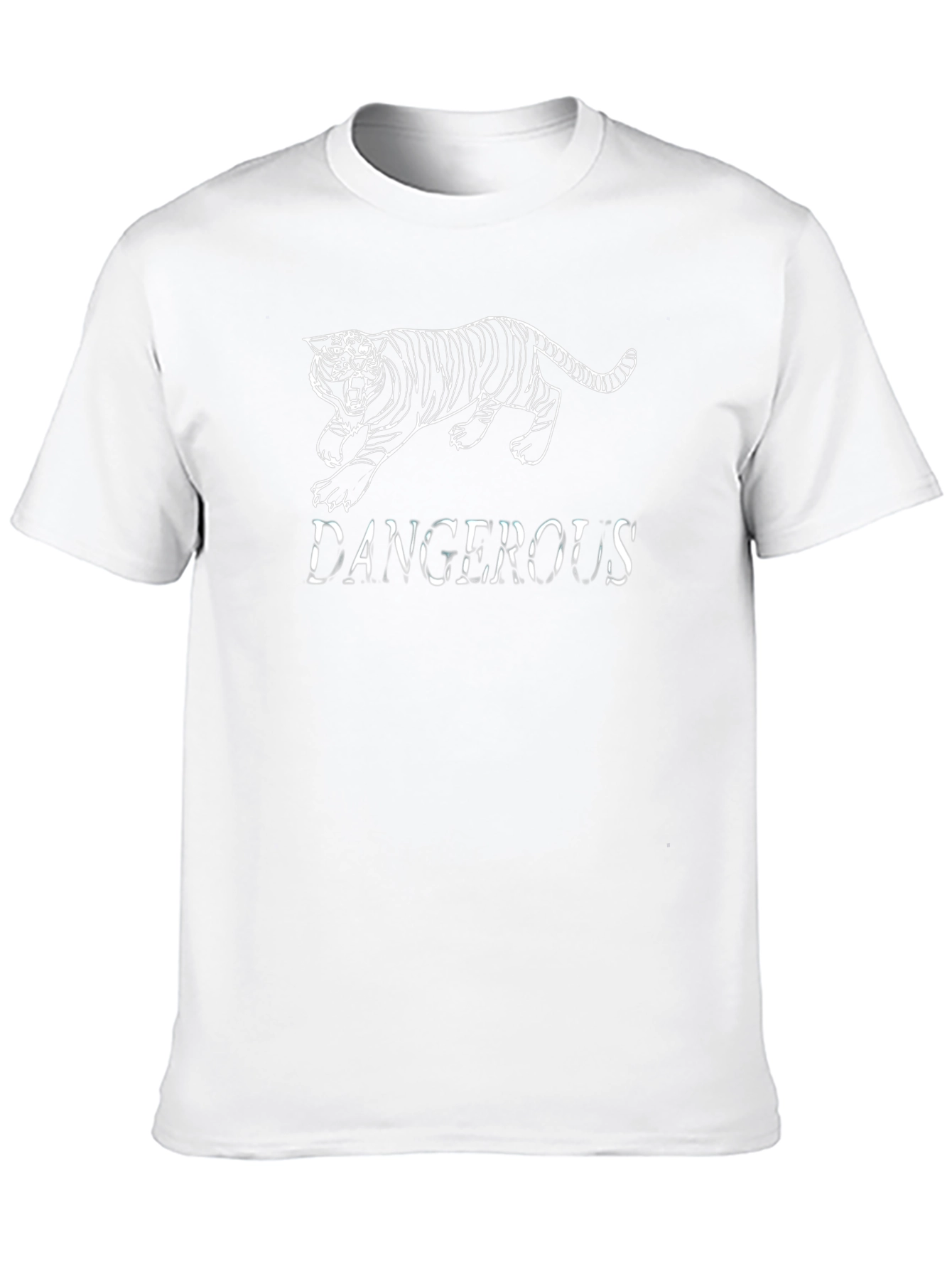 Dangerous Tiger Graphic Print Black T-Shirt