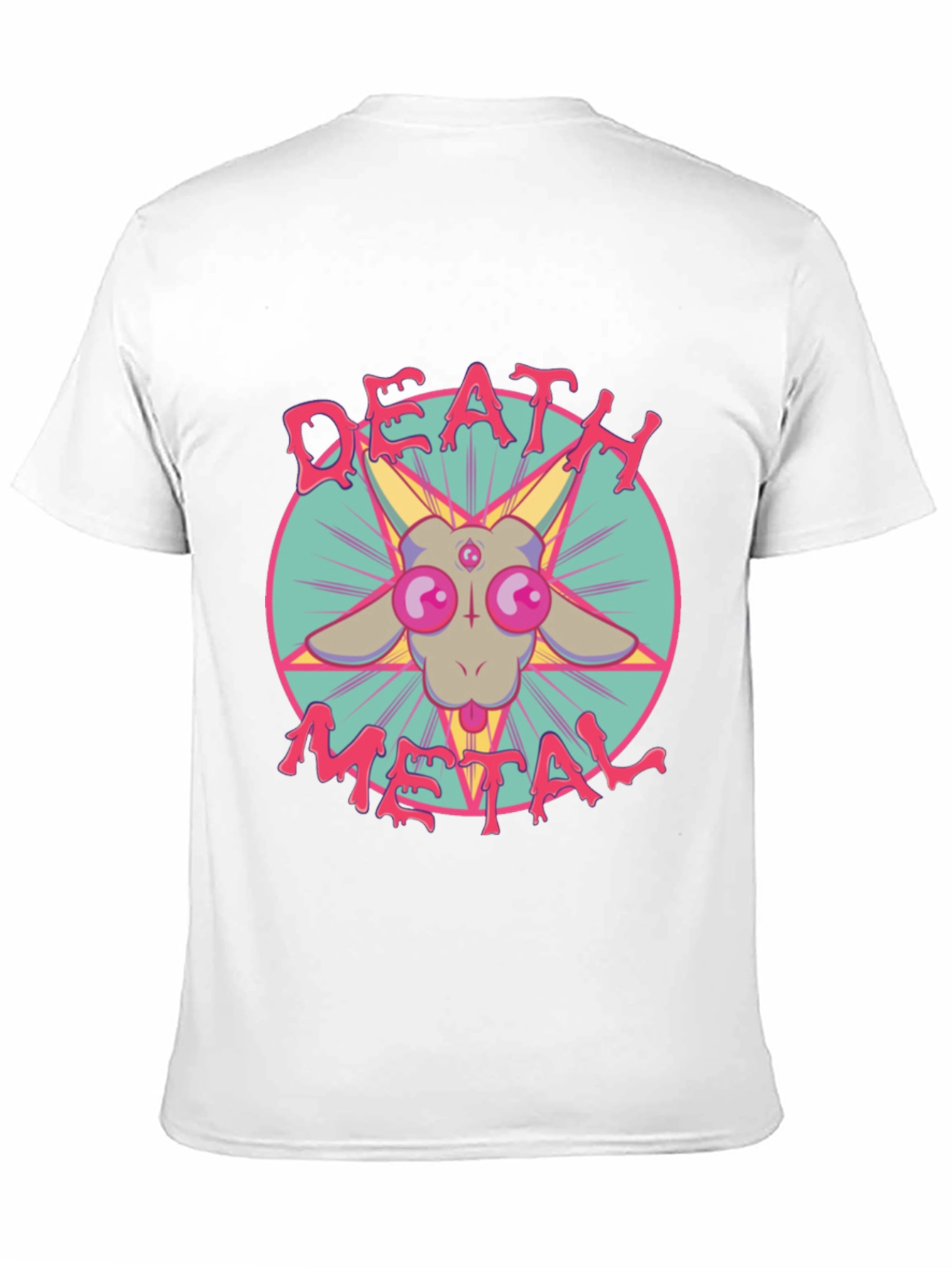 Death Metal Goat Graphic Tee - Bold & Edgy Style