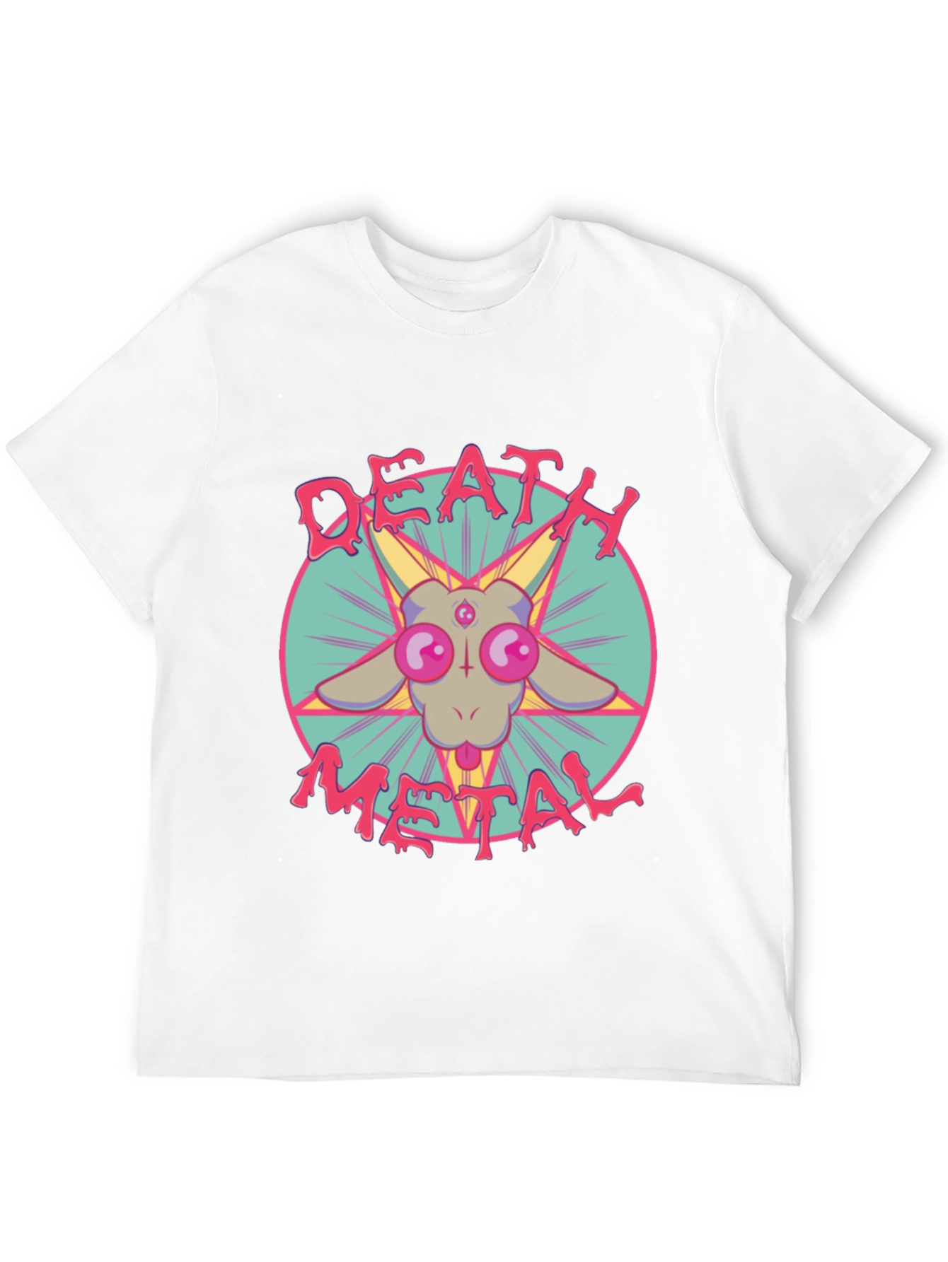 Death Metal Goat Graphic Tee - Bold & Edgy Style