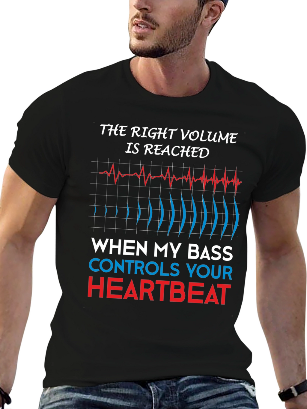 Bass Controls Heartbeat T-Shirt