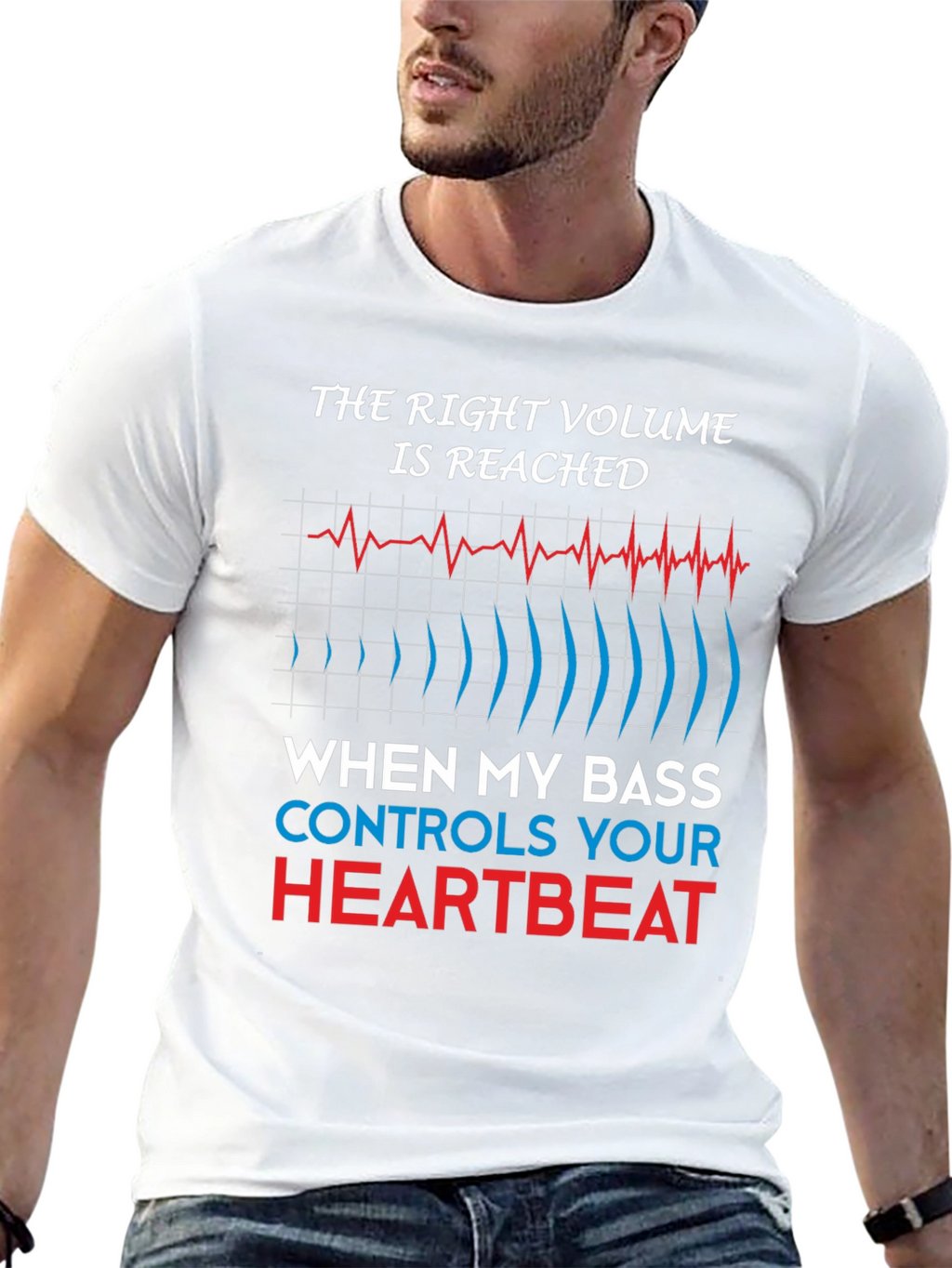 Bass Controls Heartbeat T-Shirt