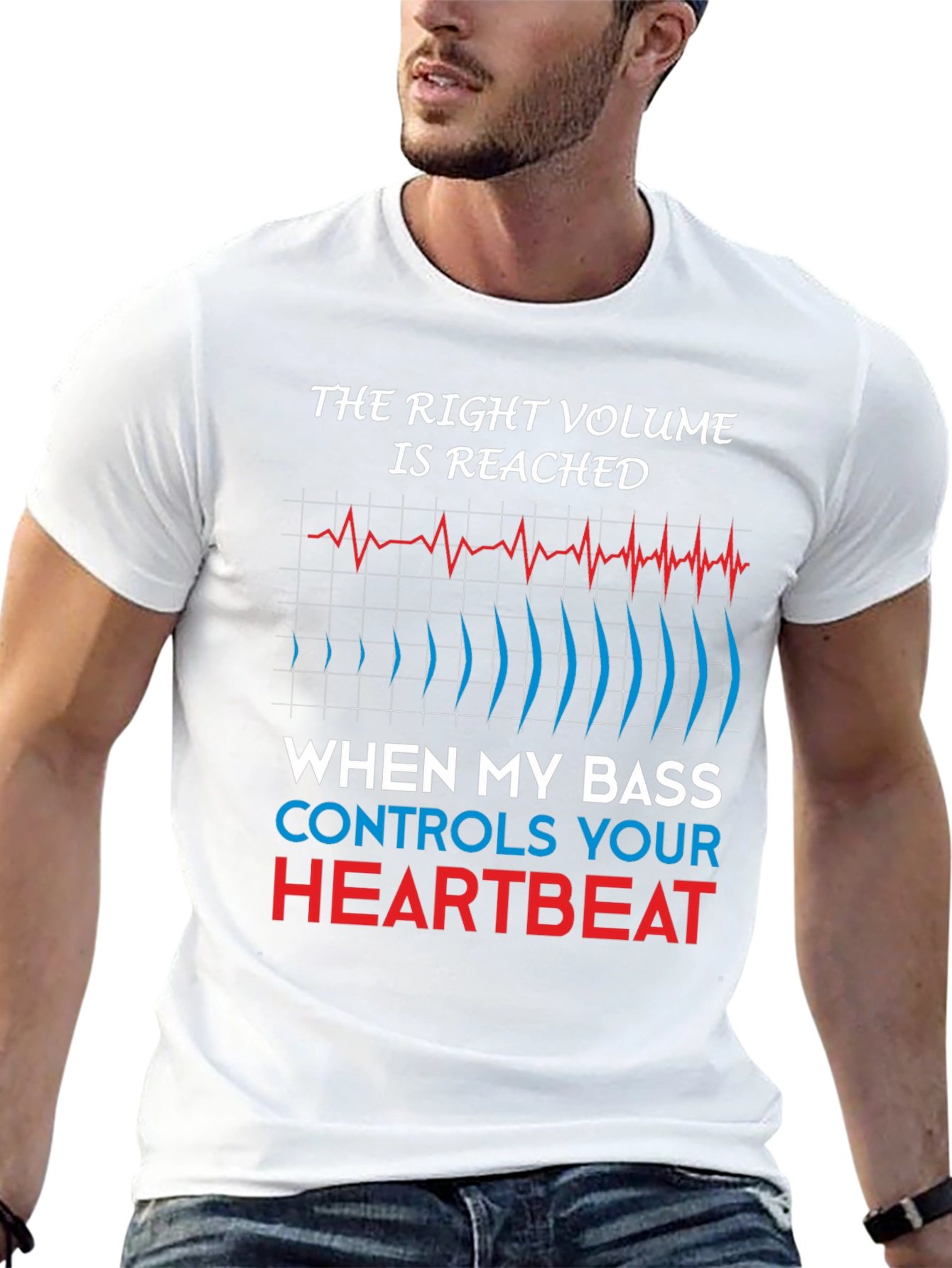 Bass Controls Heartbeat T-Shirt