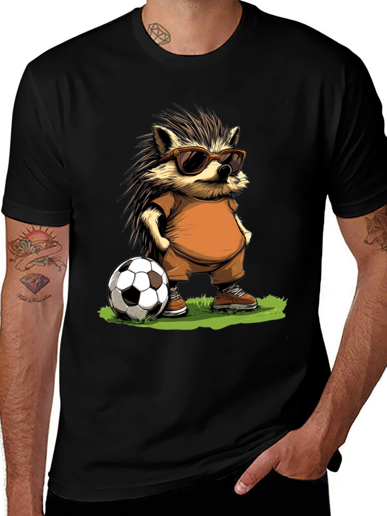 Cool Hedgehog Soccer T-Shirt