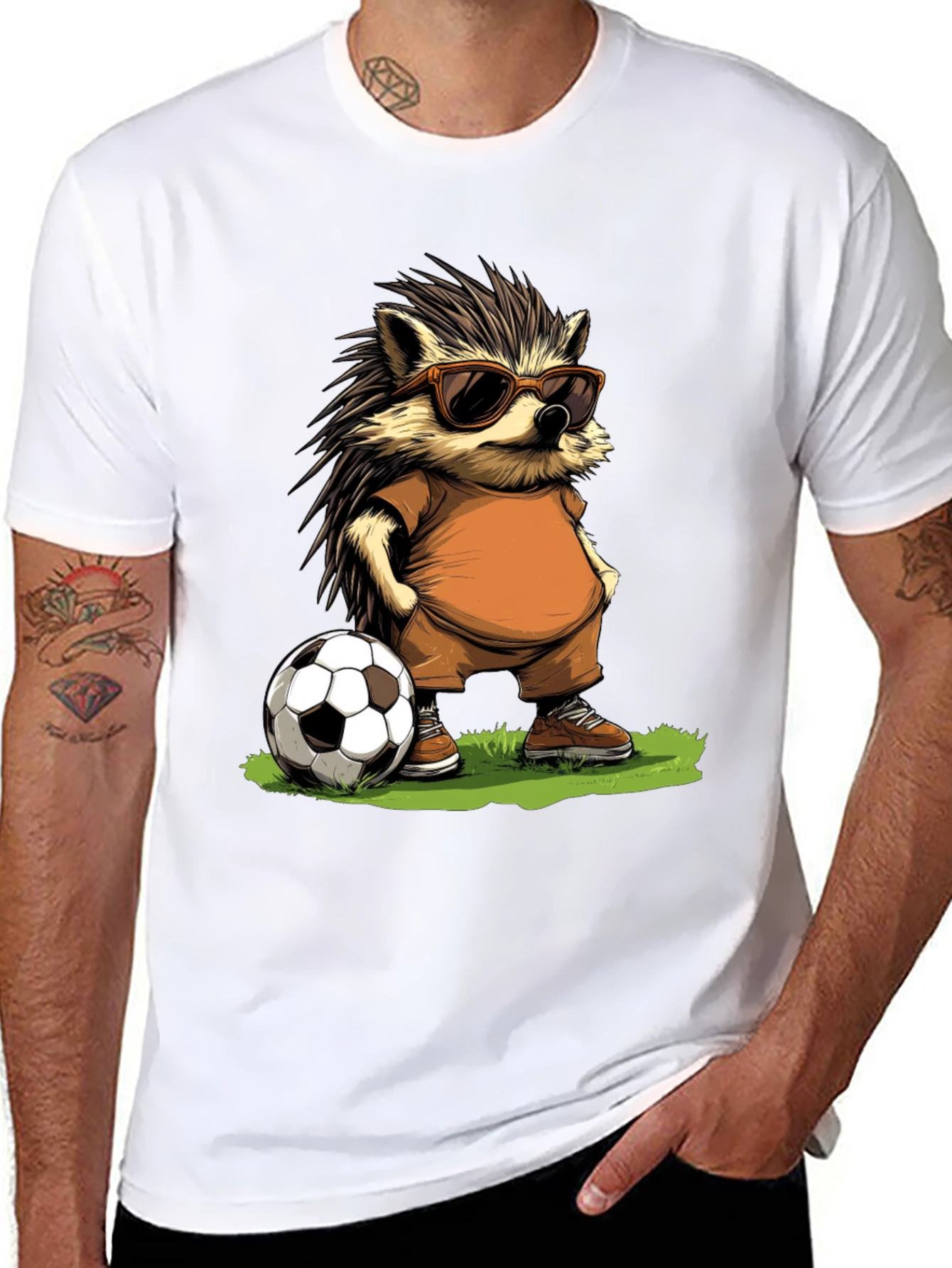 Cool Hedgehog Soccer T-Shirt