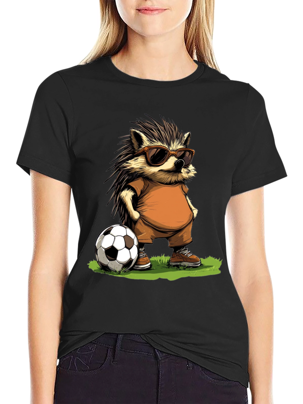 Cool Hedgehog Soccer T-Shirt