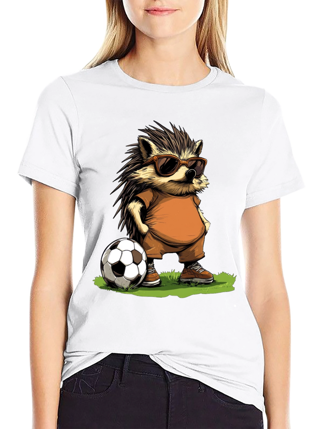 Cool Hedgehog Soccer T-Shirt