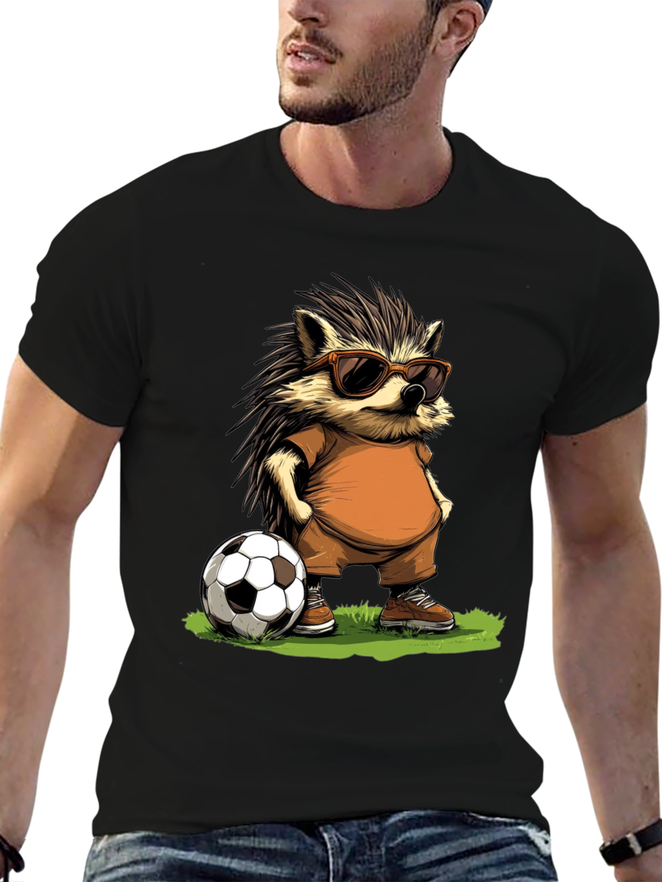 Cool Hedgehog Soccer T-Shirt
