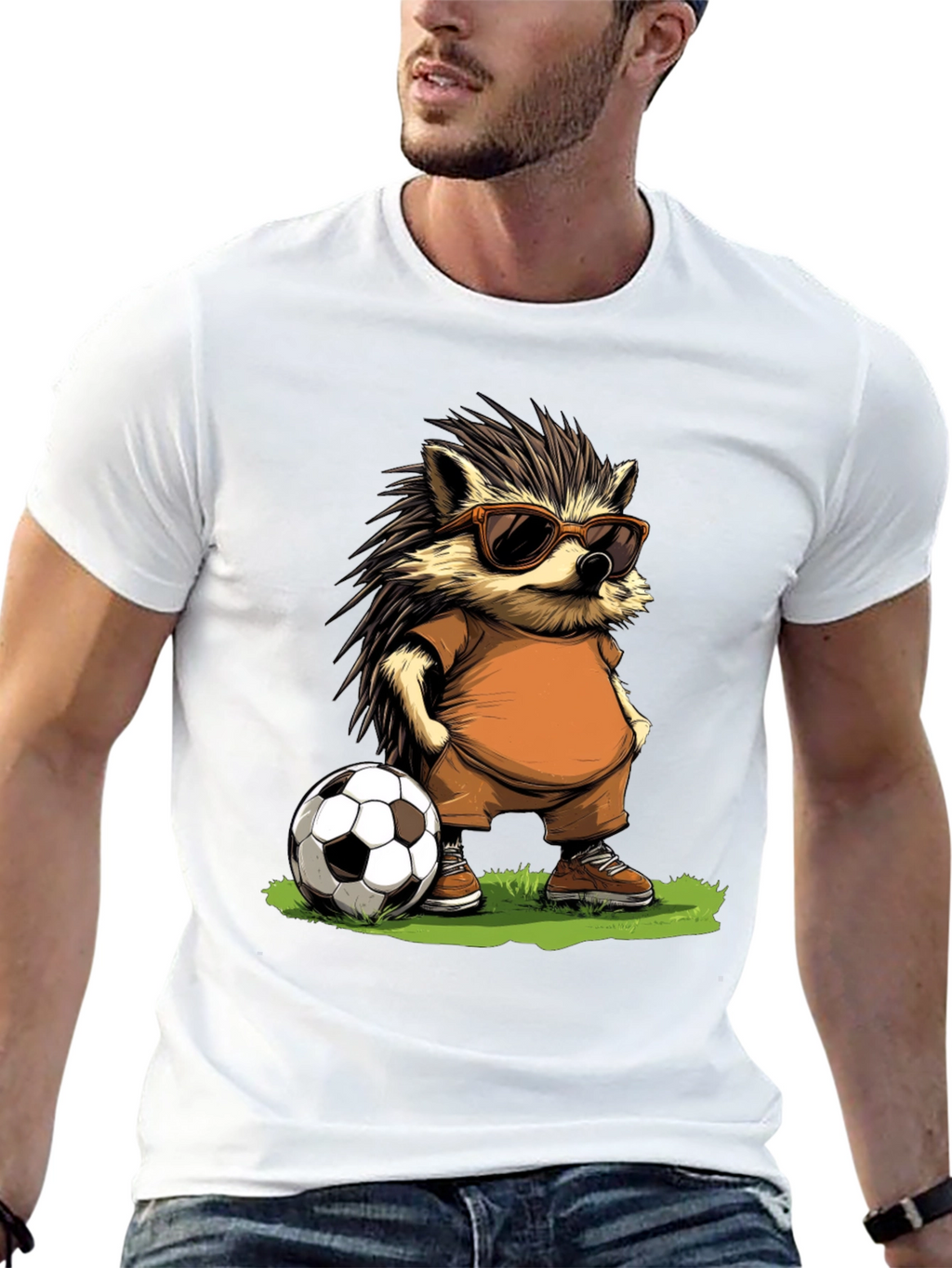 Cool Hedgehog Soccer T-Shirt