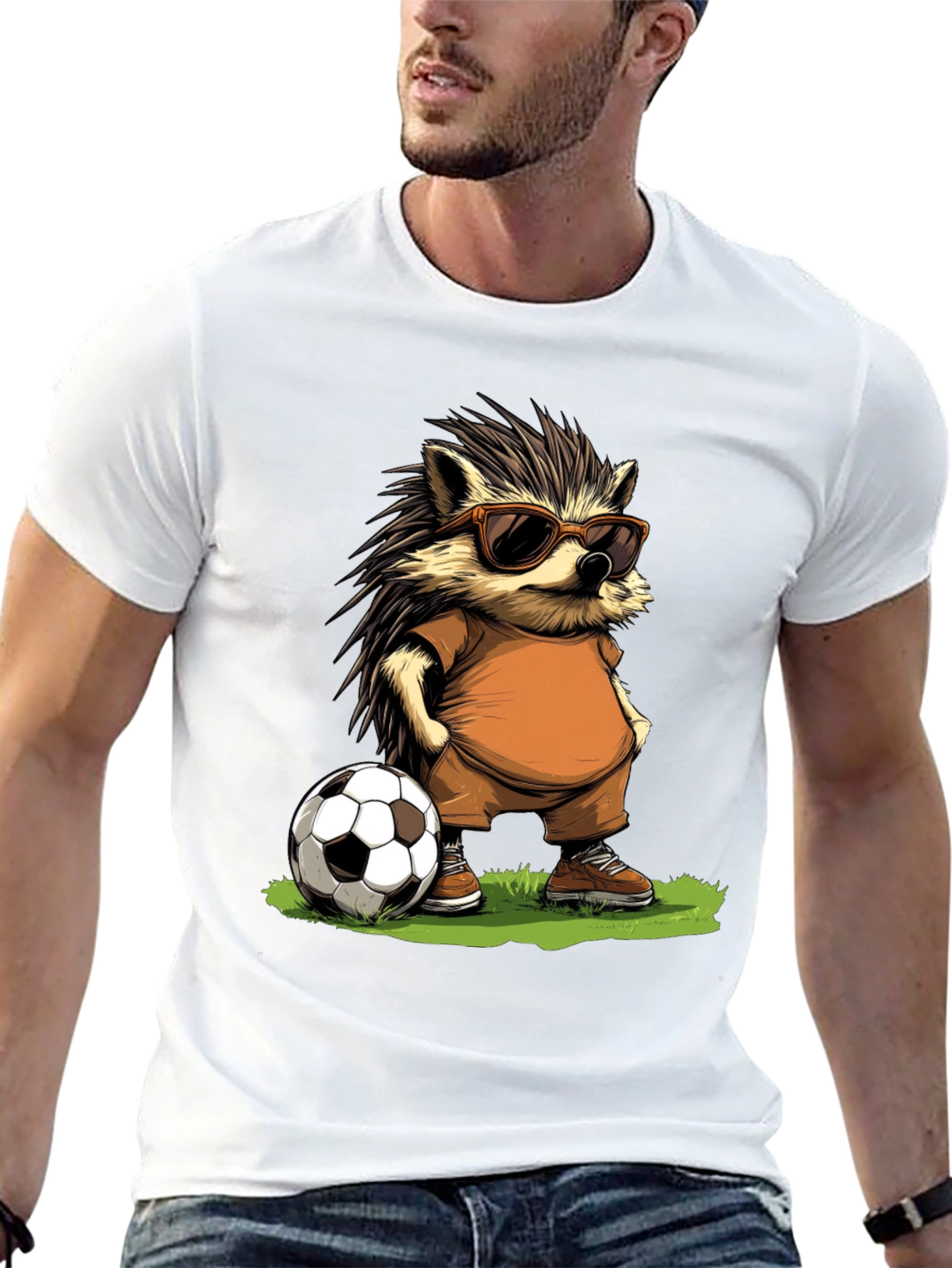Cool Hedgehog Soccer T-Shirt