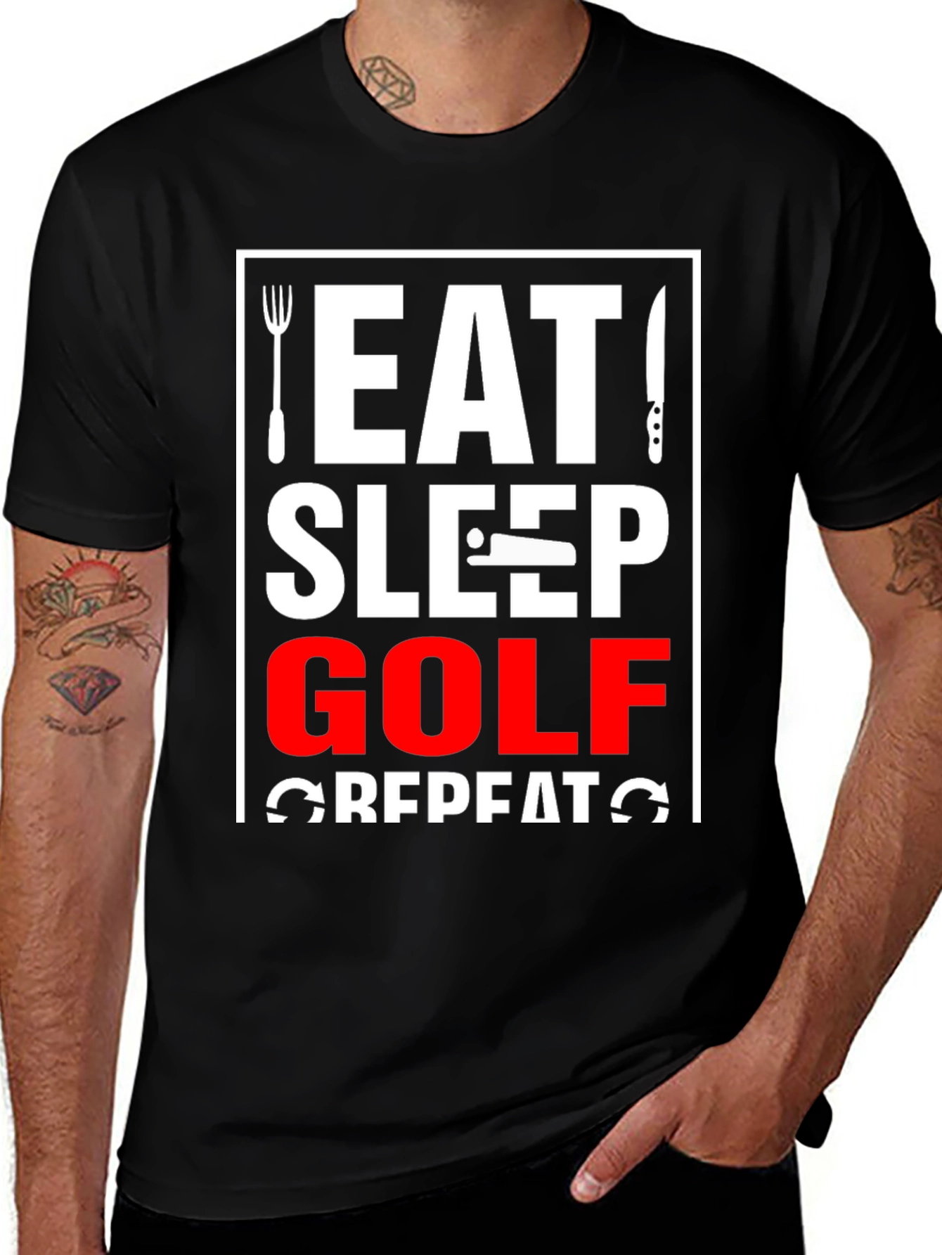 Eat Sleep Golf Repeat T-Shirt