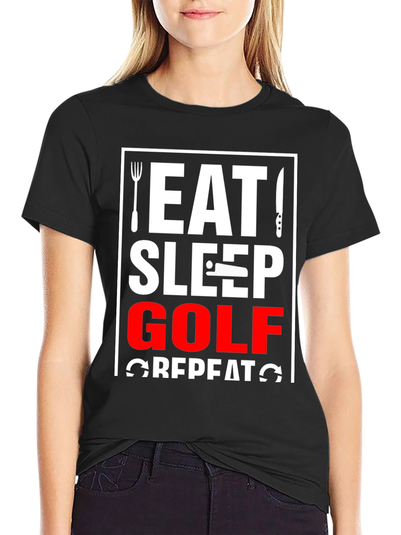 Eat Sleep Golf Repeat T-Shirt