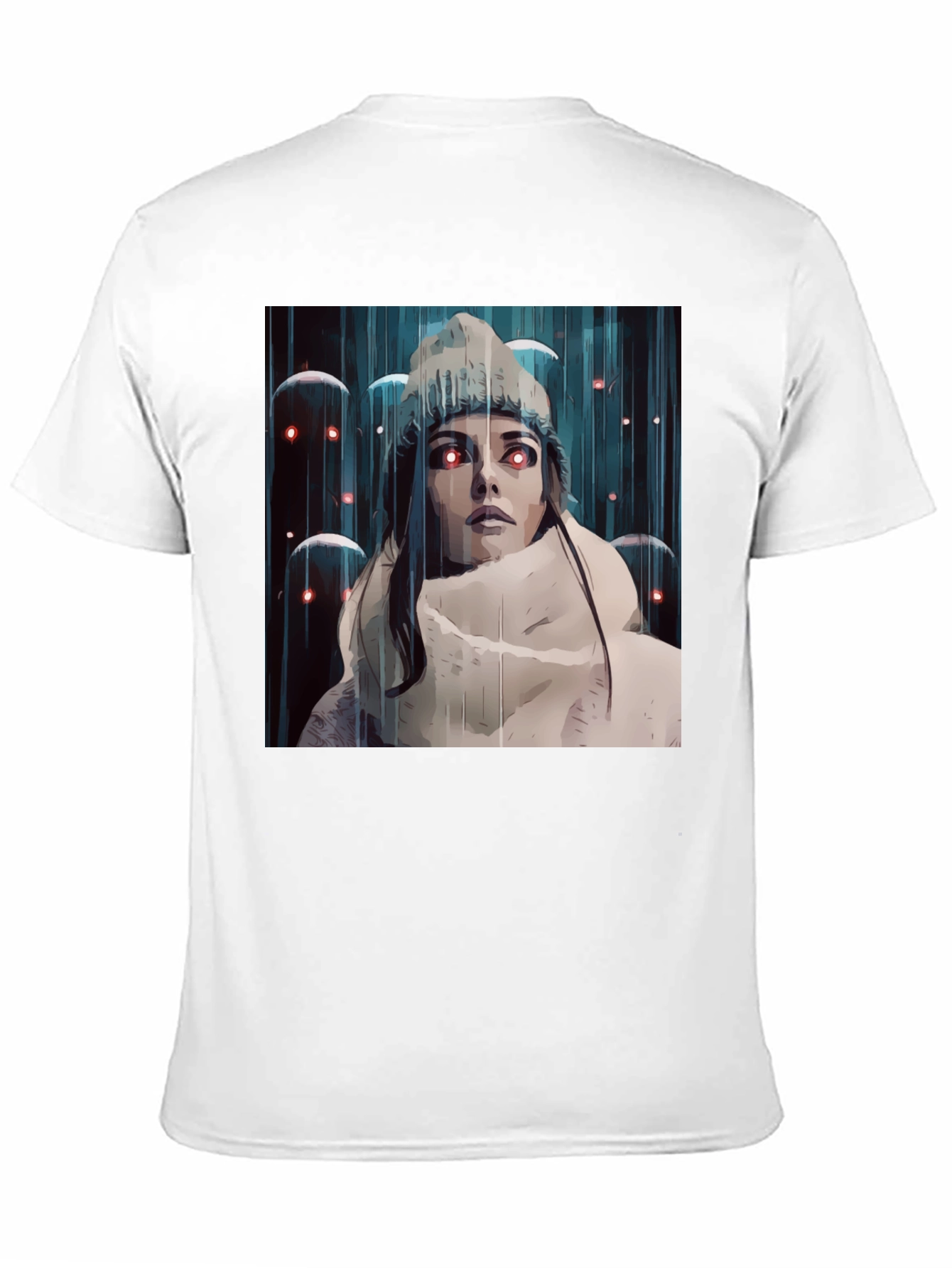 Artistic Womans Tee - Red Eye Dreamscape Graphic