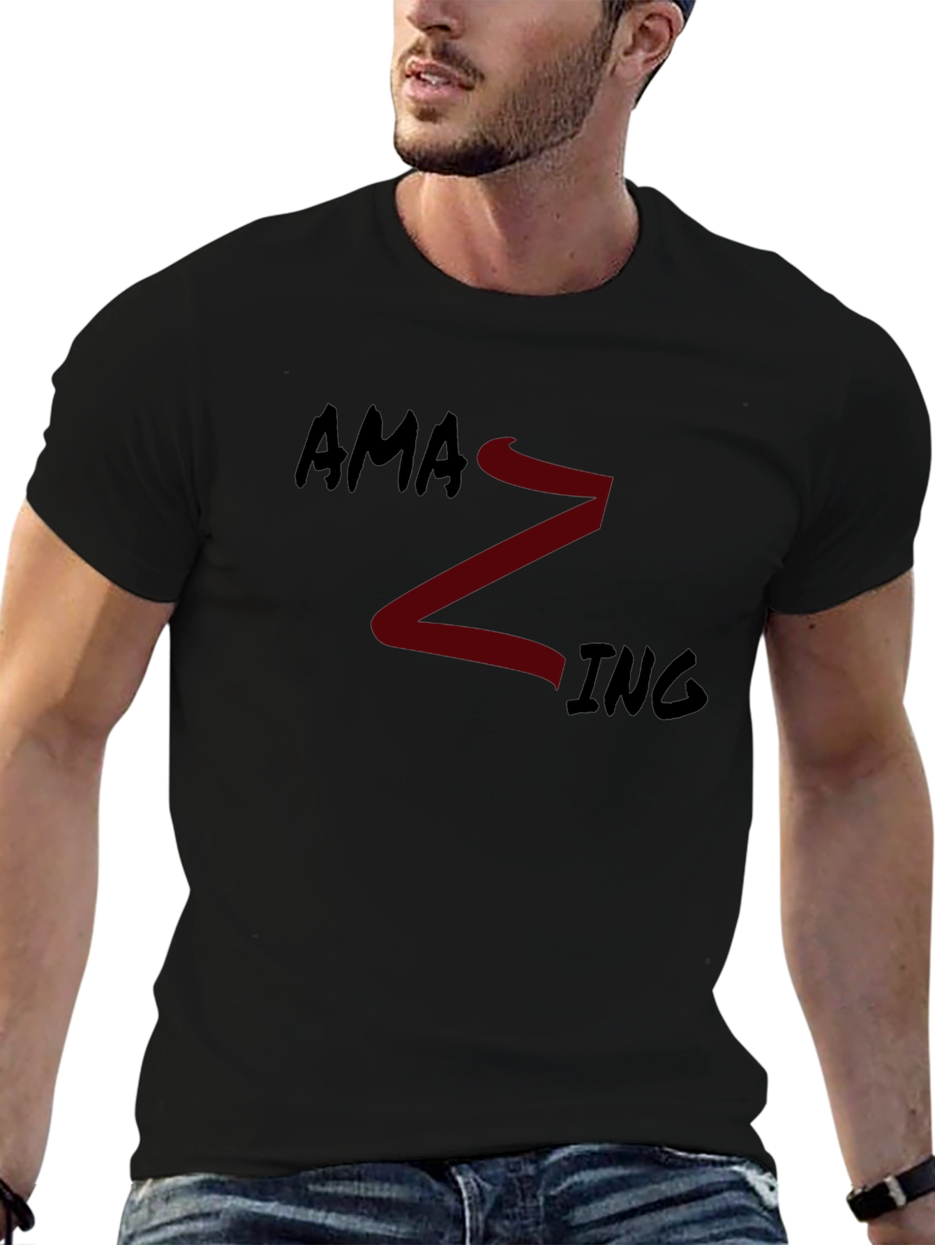 Amazing Graphic Tee - Crew Neck Short Sleeve T-Shirt