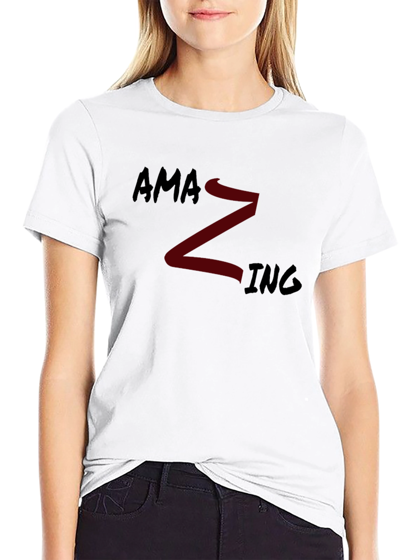 Amazing Graphic Tee - Crew Neck Short Sleeve T-Shirt