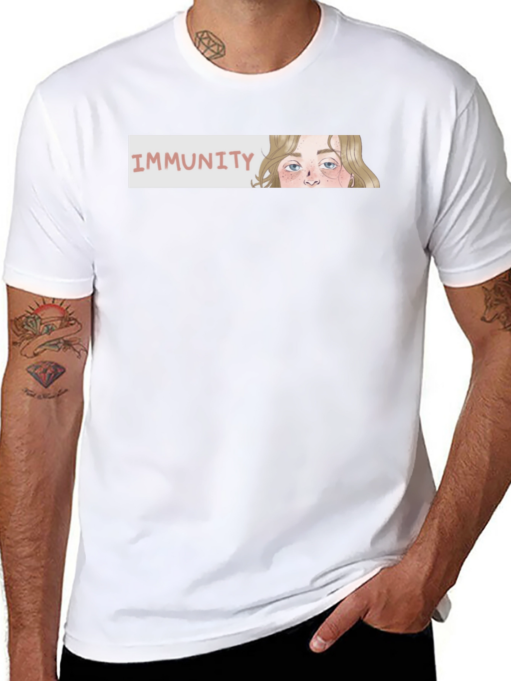 Immunity Graphic T-Shirt - Stylish Black Tee