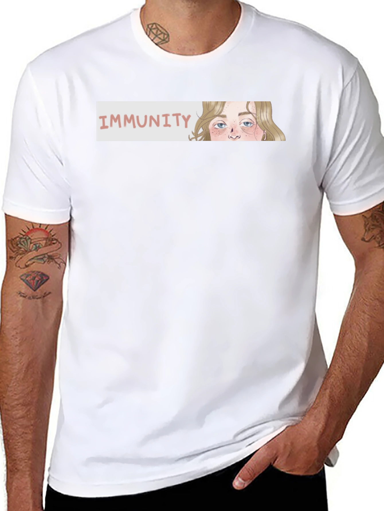 Immunity Graphic T-Shirt - Stylish Black Tee