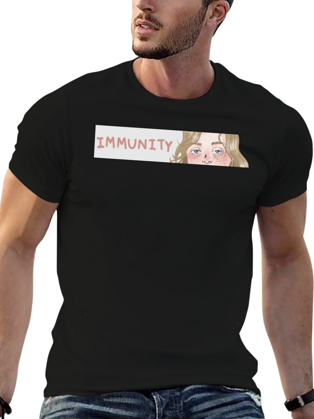Immunity Graphic T-Shirt - Stylish Black Tee