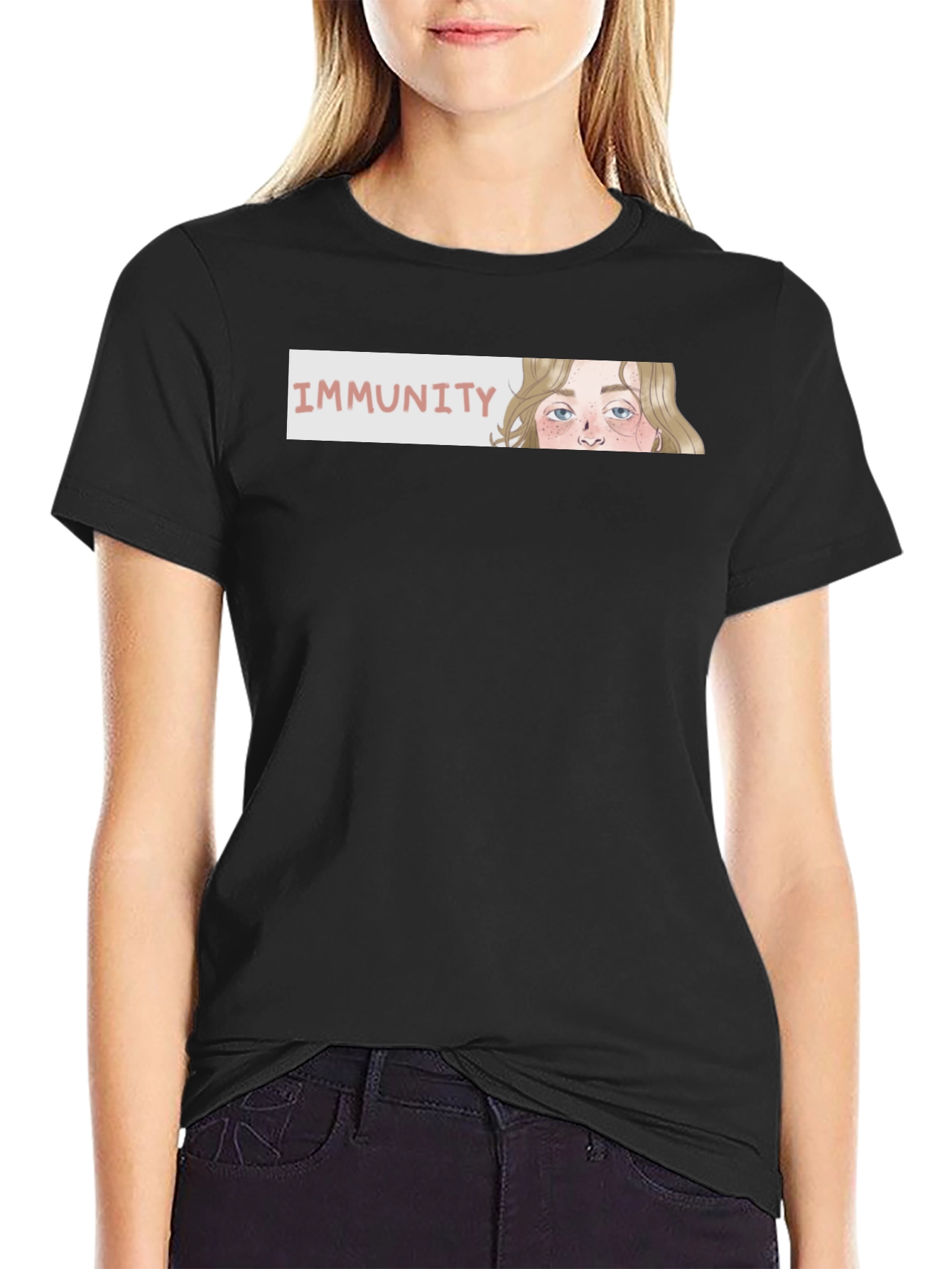 Immunity Graphic T-Shirt - Stylish Black Tee
