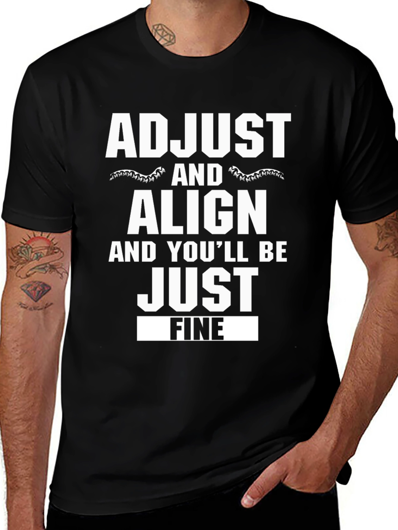 Adjust Align T-Shirt - Chiropractic Humor Tee