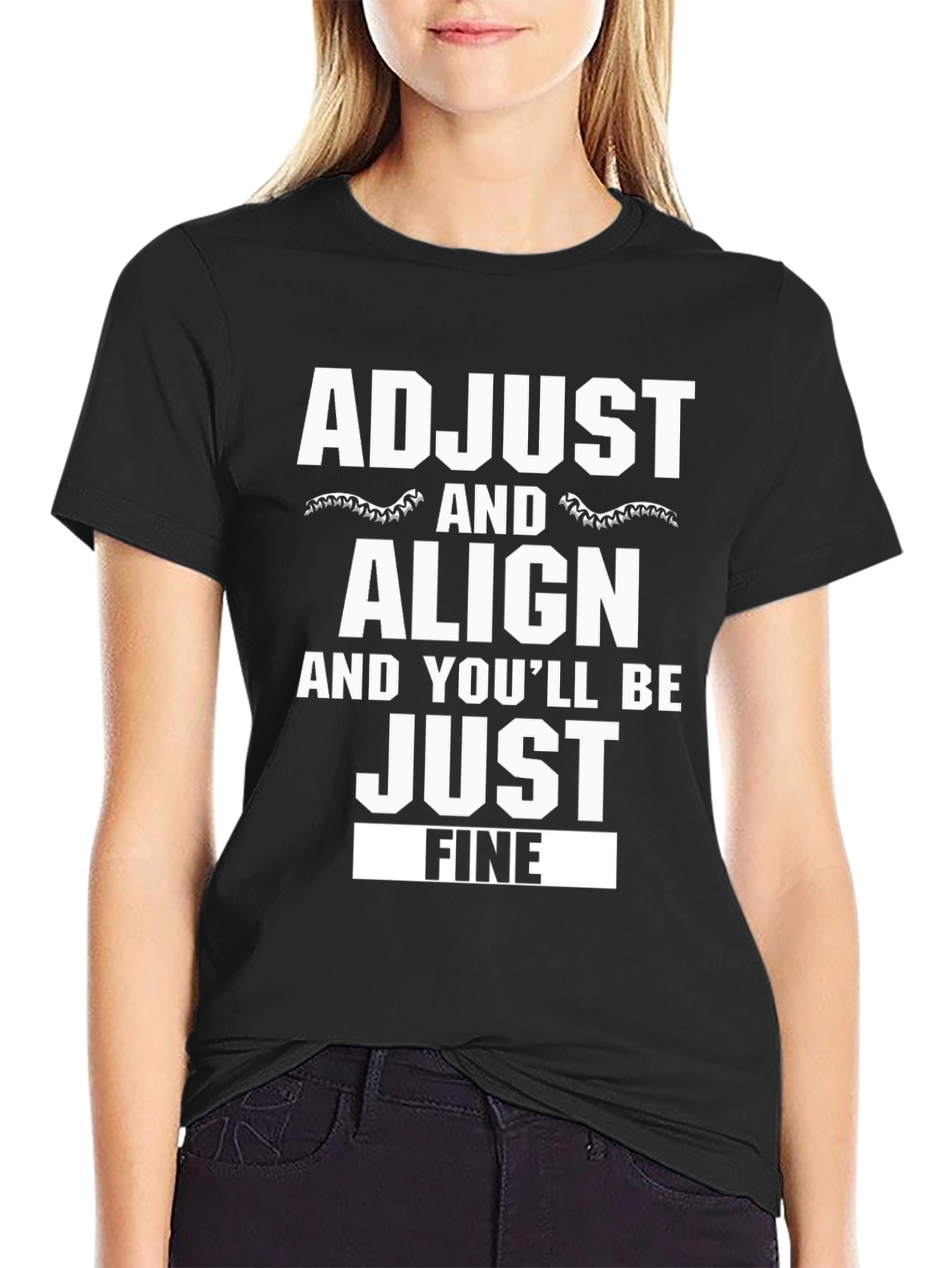 Adjust Align T-Shirt - Chiropractic Humor Tee