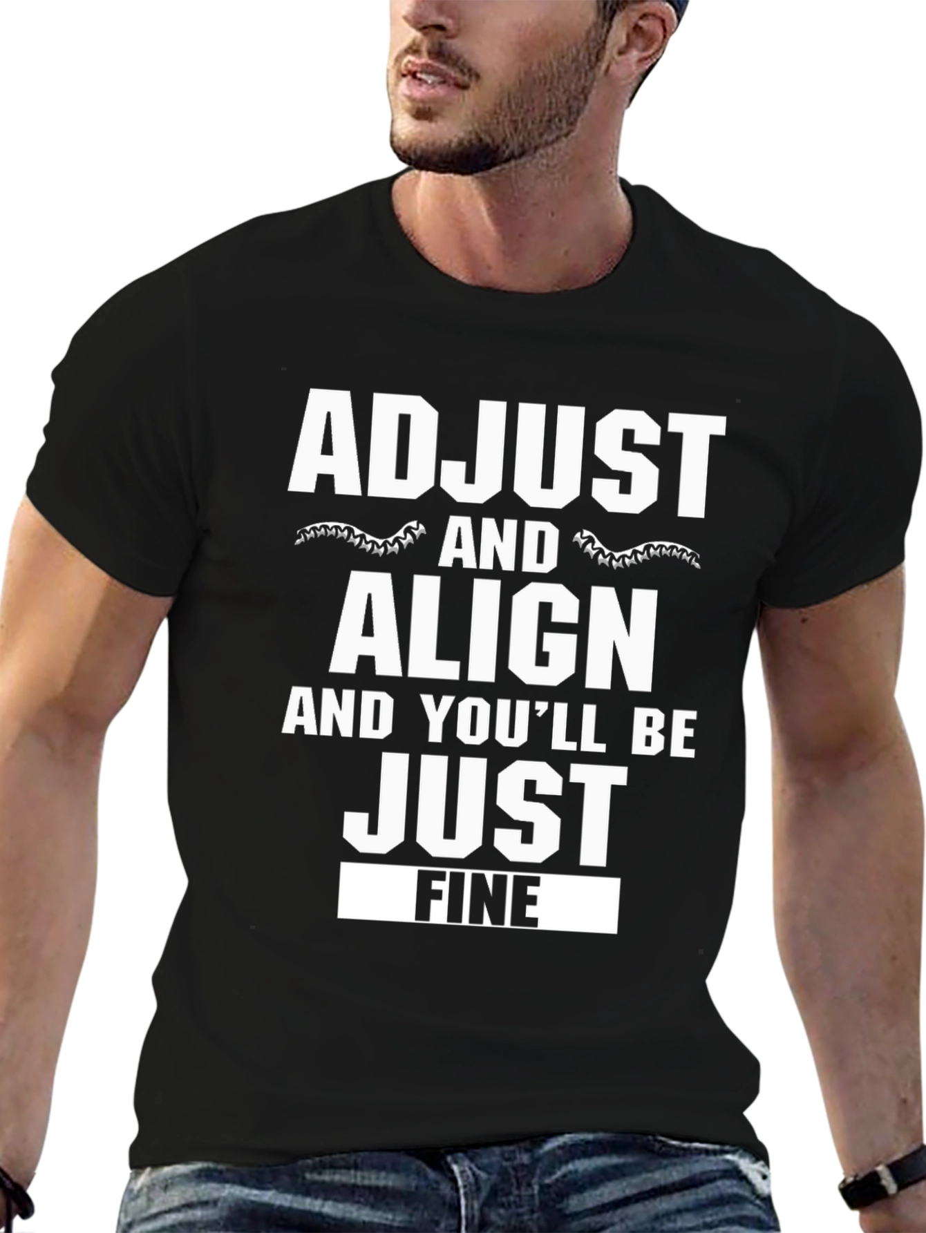 Adjust Align T-Shirt - Chiropractic Humor Tee
