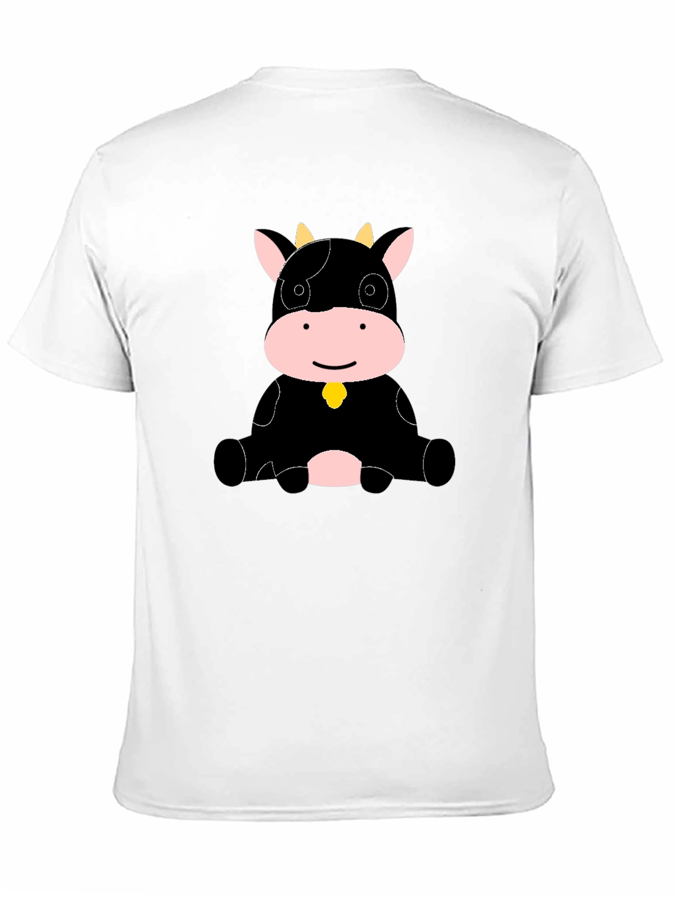 Cute Cow Graphic Black T-Shirt - Casual Style