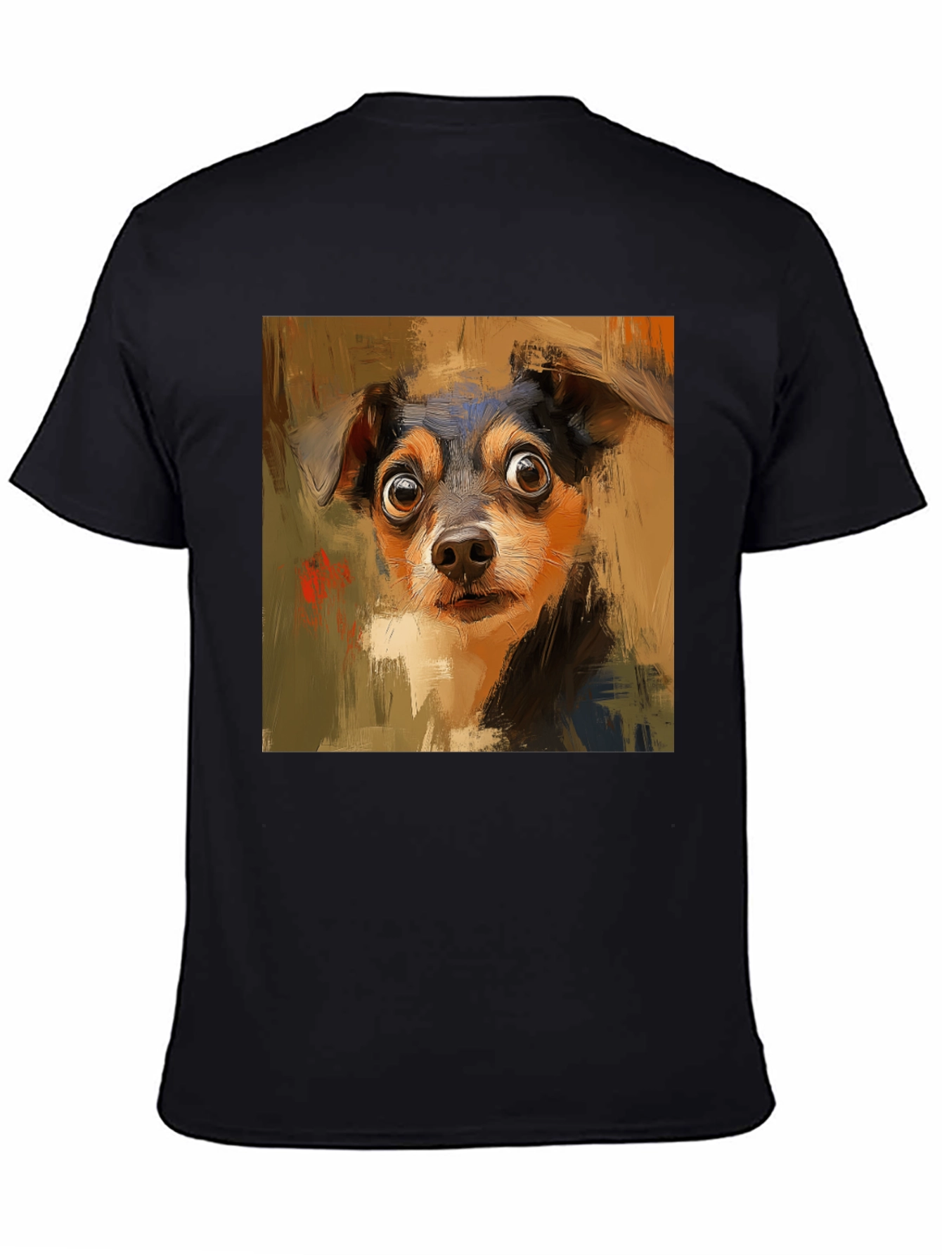 Dog Art Black Tee - Unique Canine Lovers T-Shirt