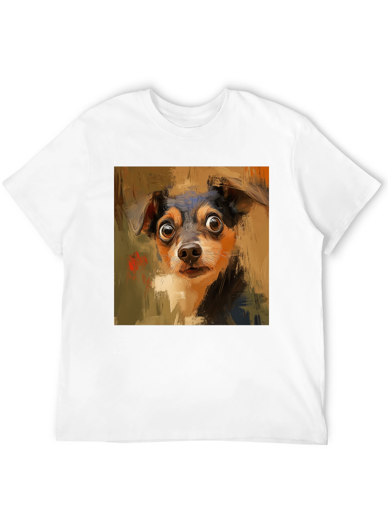 Dog Art Black Tee - Unique Canine Lovers T-Shirt