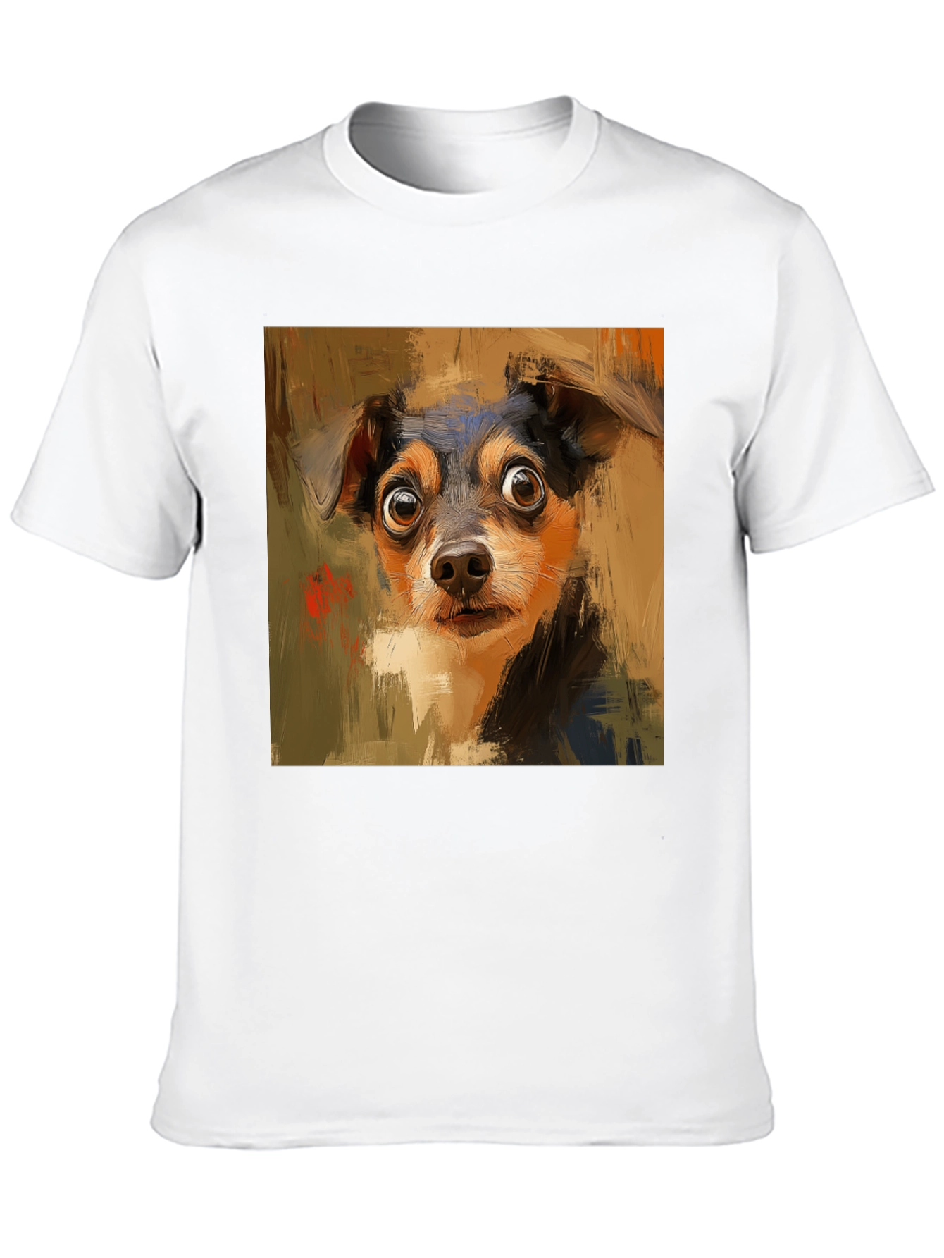 Dog Art Black Tee - Unique Canine Lovers T-Shirt