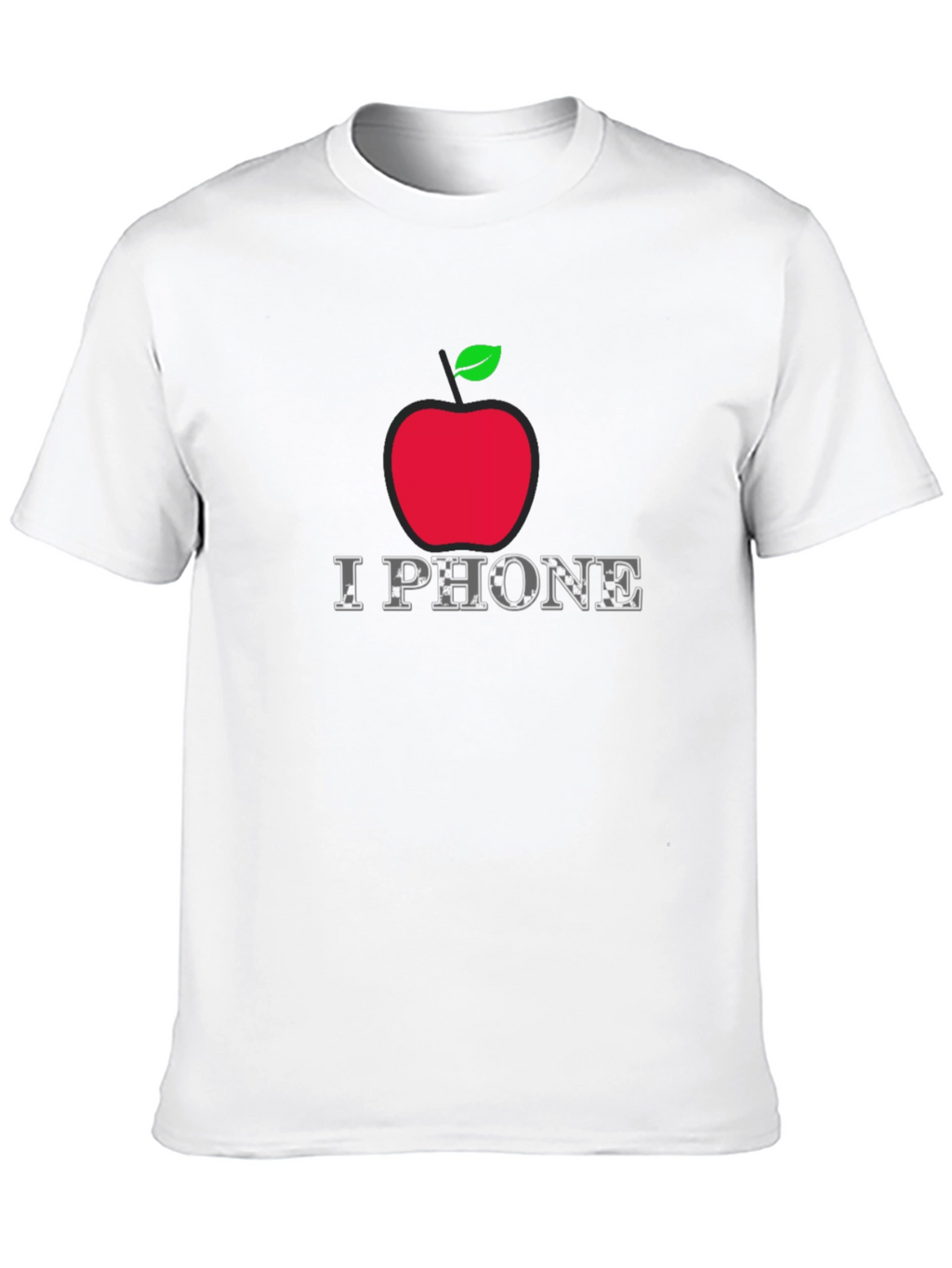 I Phone Apple Logo Graphic T-Shirt