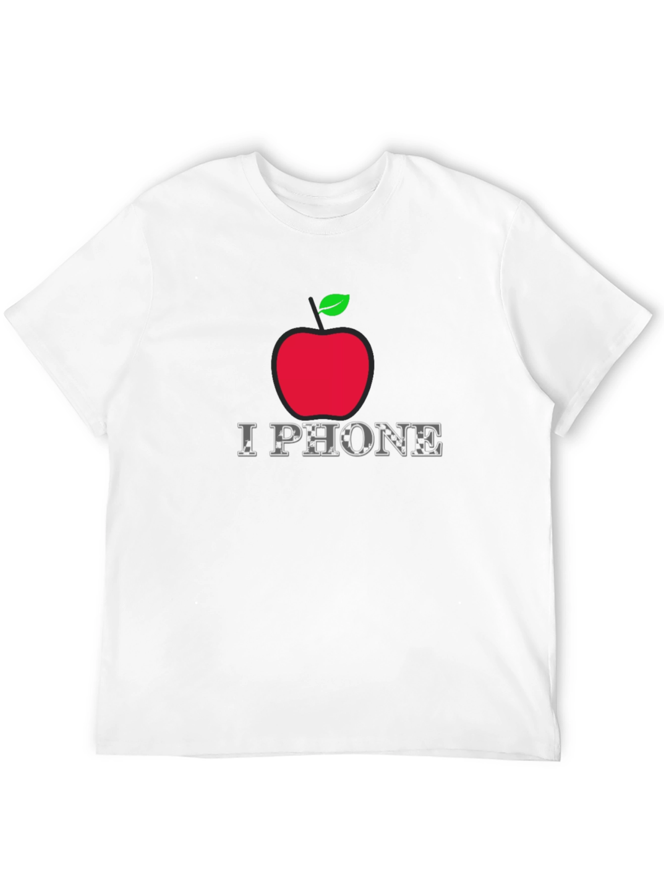 I Phone Apple Logo Graphic T-Shirt